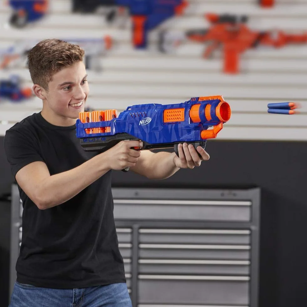 Nerf Hasbro Elite Trilogy DS-15 Blaster con 15 Dardi Originali e 5 Cartucce