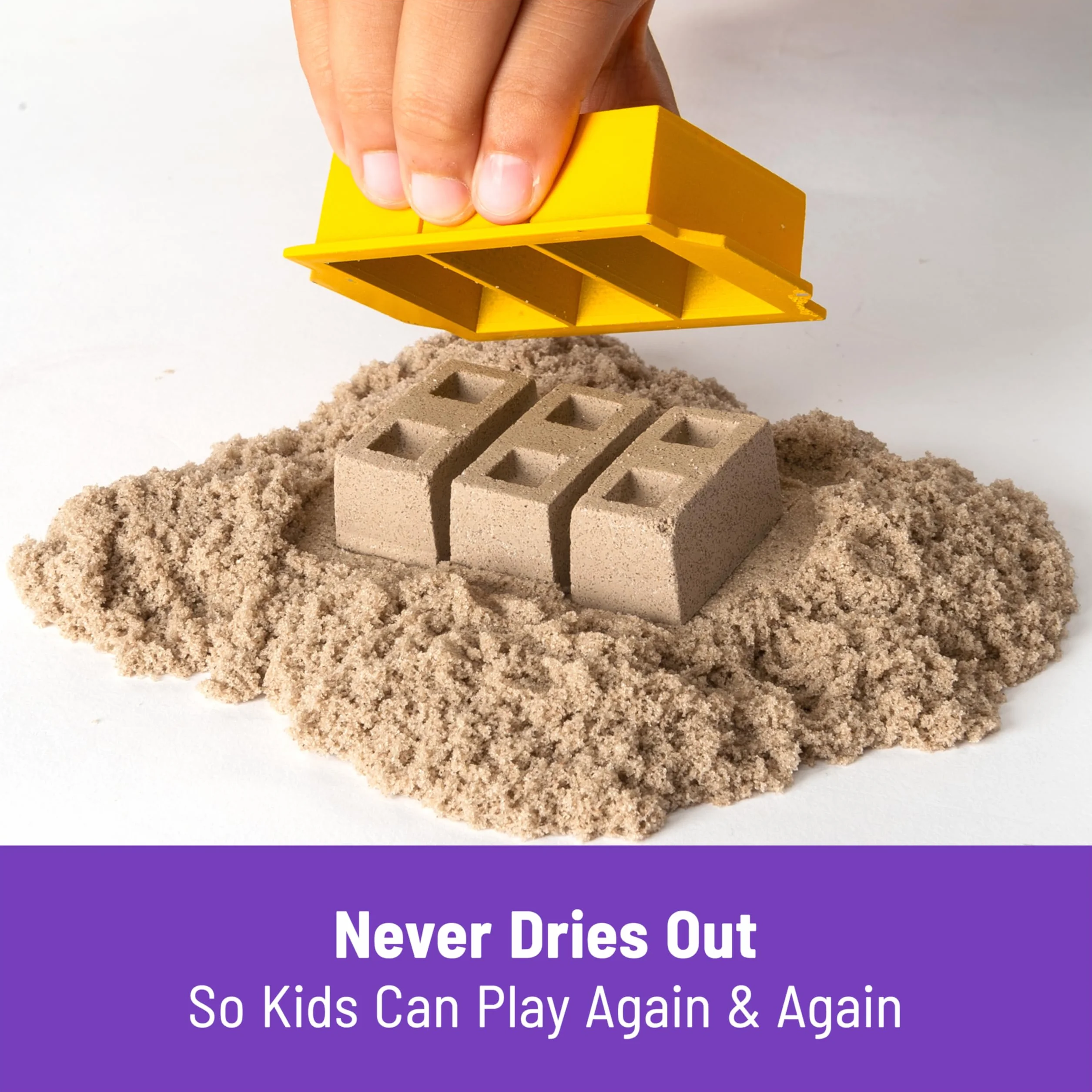 Kinetic Sand, Set Cantiere con Veicolo da Lavoro, 454Gr di Sabbia, dai 3 Anni - 6044178