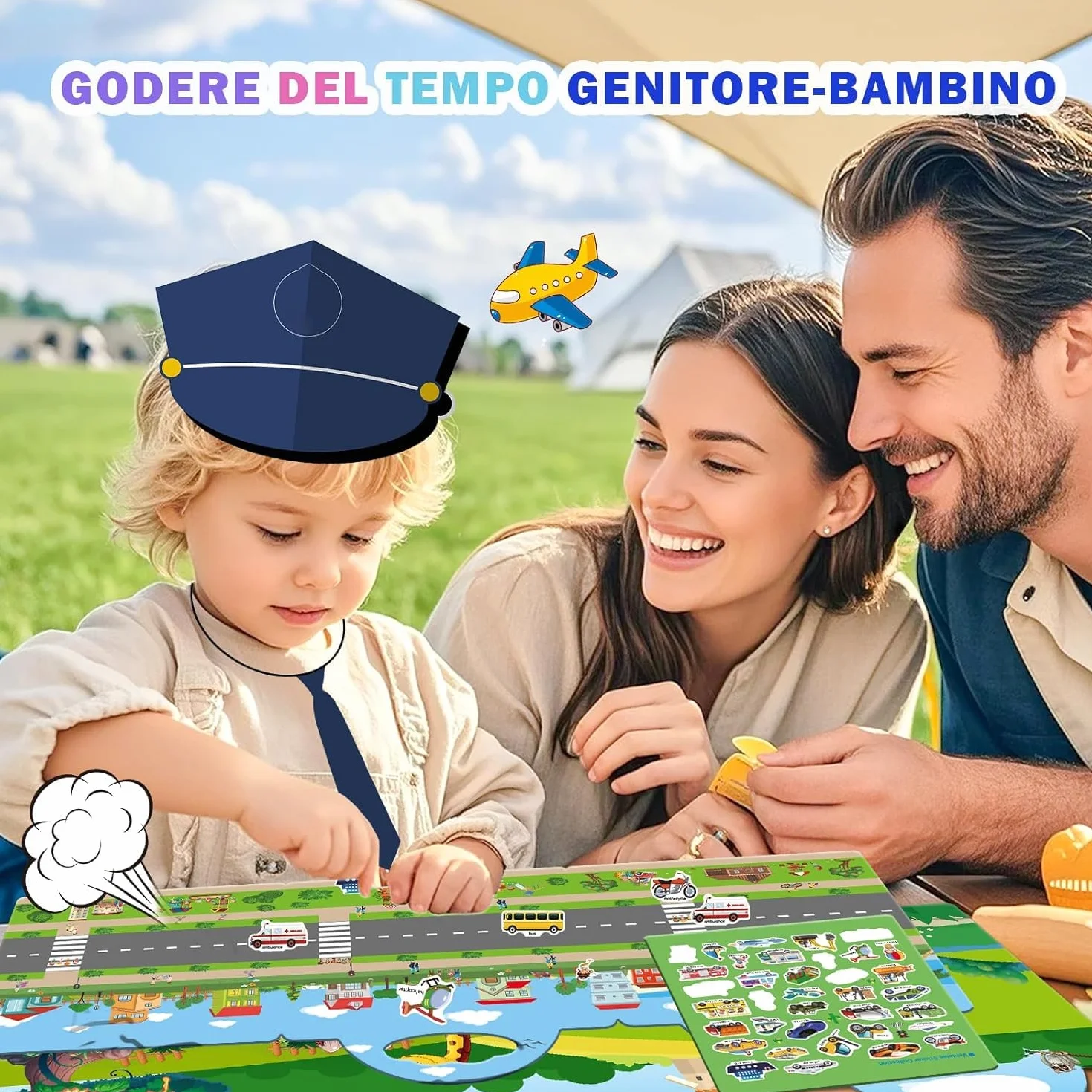 GUYUCOM 4 libri adesivi riutilizzabili giocattoli educativi bambini 2-4 anni ragazzi ragazze regali compleanno