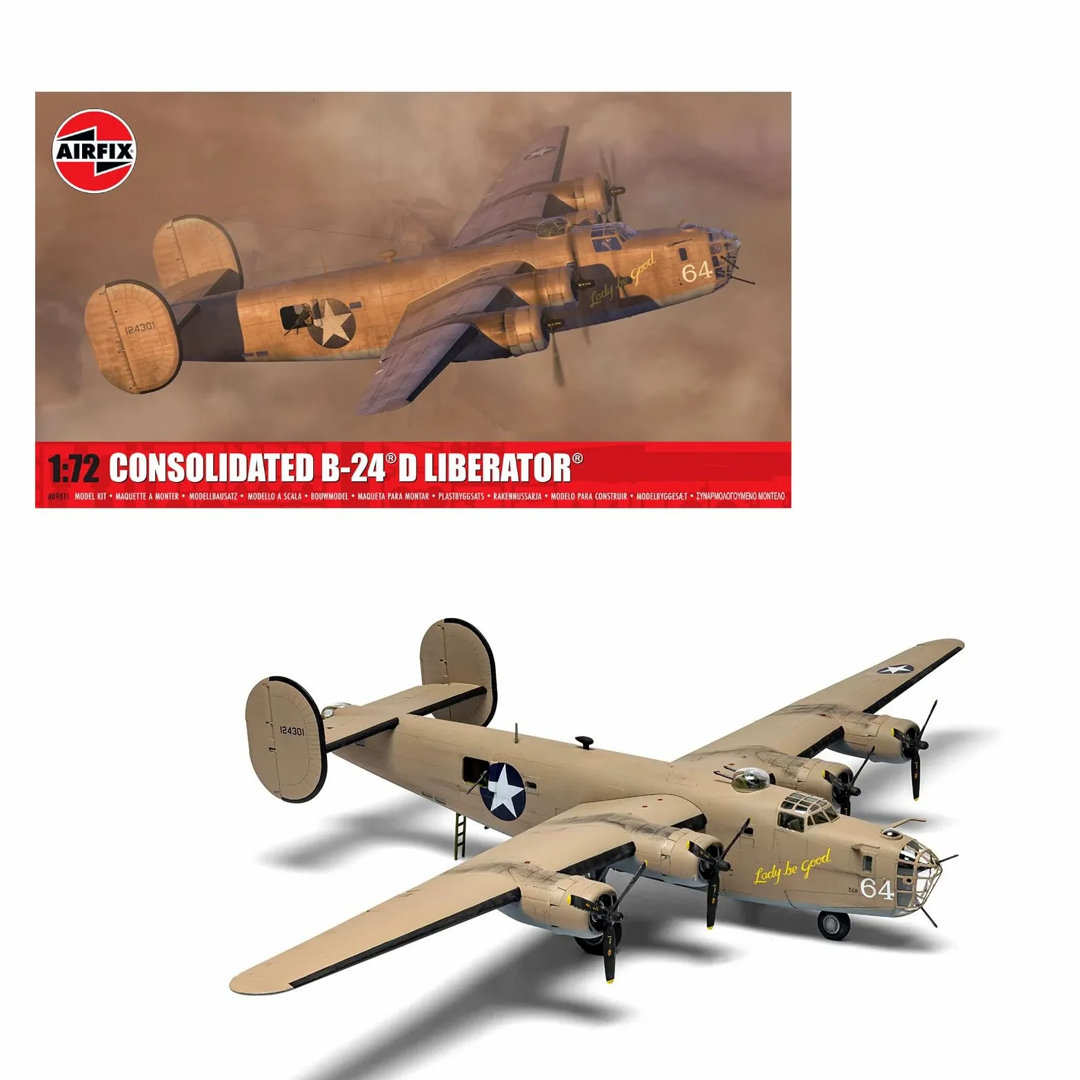 Airfix - 1/72 Consolidated B-24D Liberator – Modellismo in plastica – Scala: 1:72