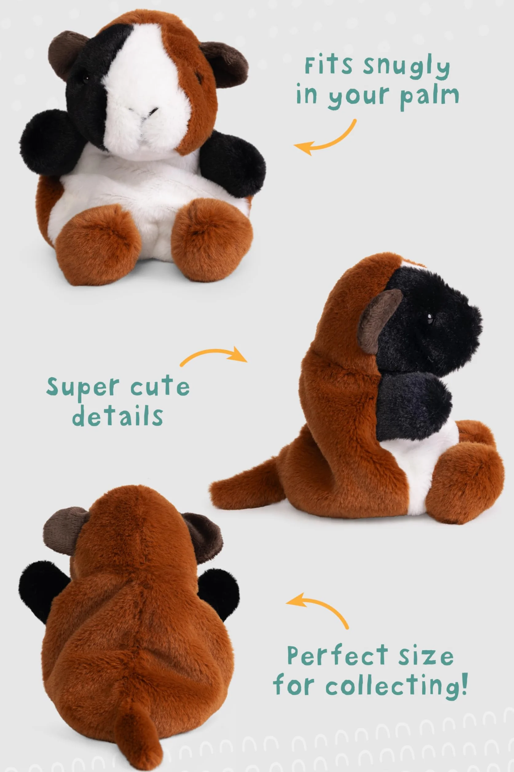 Little Living Nature Snugglies Cavia Peluche – Giocattolo di Stoffa per Bambini, Giocattolo Morbido e Coccoloso