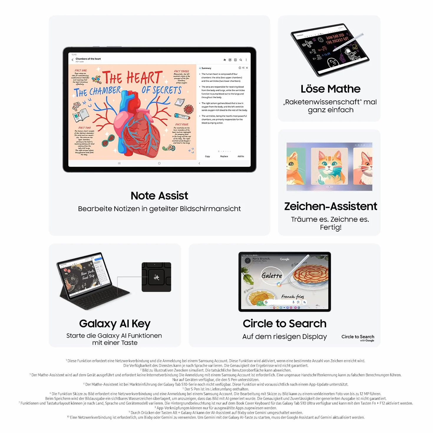 Samsung Galaxy Tab S10+ AI Tablet Android, 12 GB di RAM, 256 GB di memoria, schermo AMOLED, rivestimento antiriflesso, include S Pen, WiFi, Platinum Silver