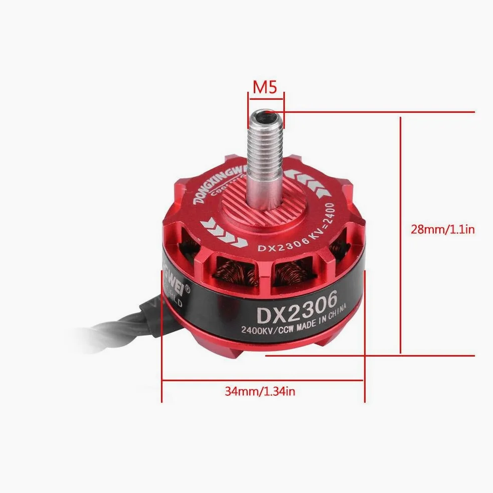 Motore Brushless RC Drone 4pcs DX2306 2400KV 2-4S Motore CCW Brushless CW CCW per X210 X220 250 Racing Drone