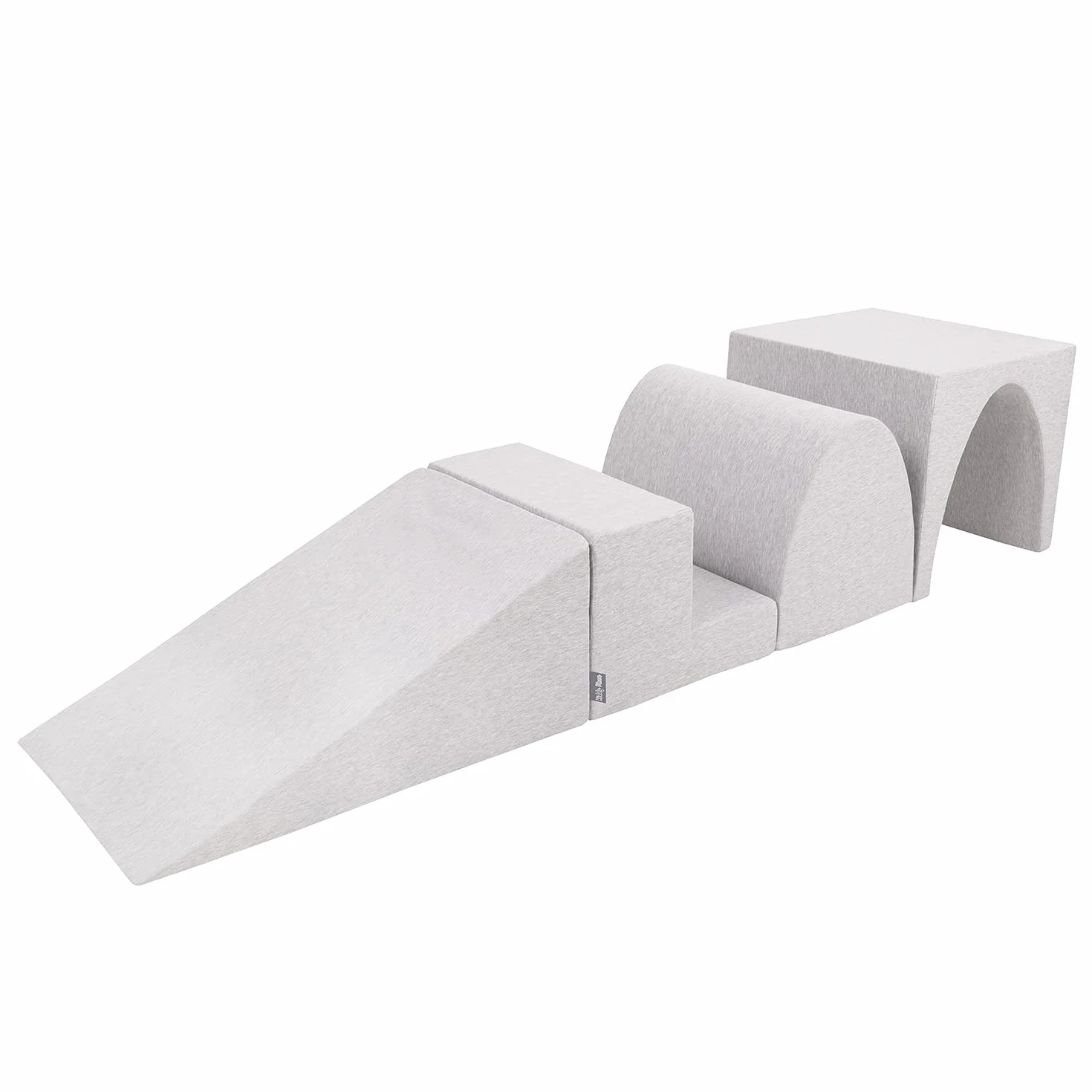 KiddyMoon Area di Gioco in Schiuma con Tondo Piscina di Palline (300 Palline) per Bambini, Grigioch:Grigio/Bianco/Turchese