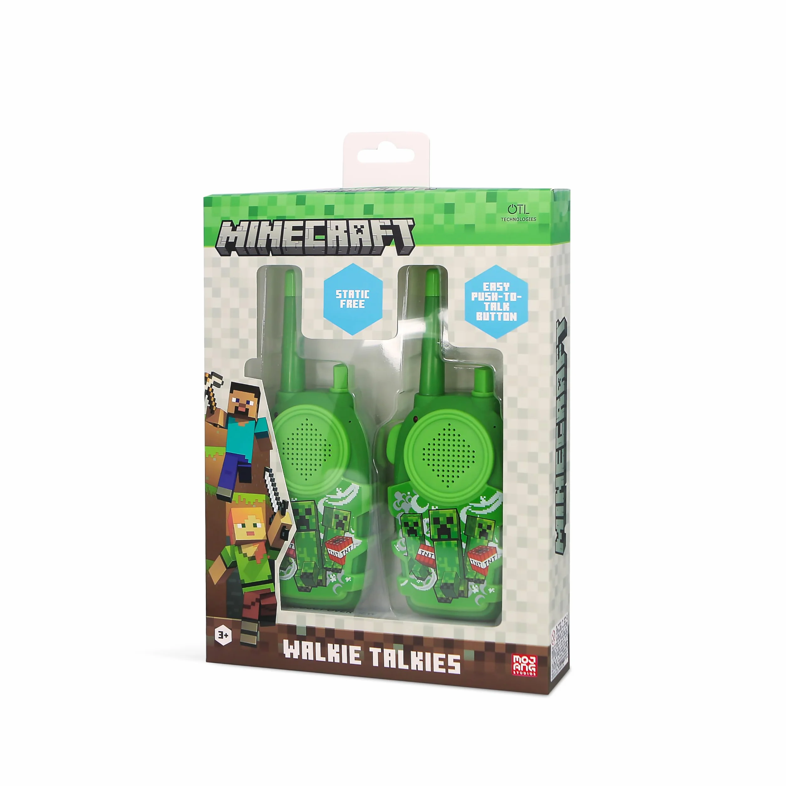 OTL Technologies Minecraft Walkie Talkie 150m Push-to-Talk Zielony