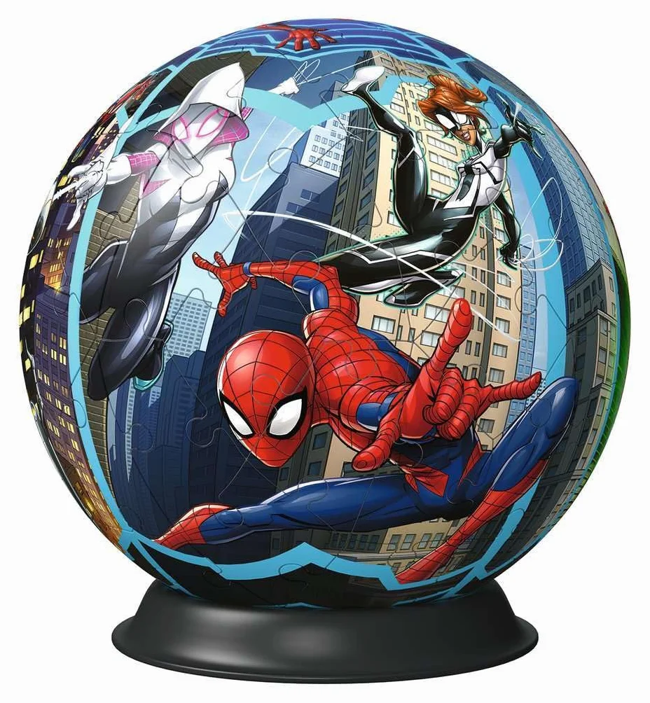 Ravensburger - Puzzle 3d Spiderman​ 72 pezzi, Puzzle 3d bambini 6 anni o più, Giochi bambini 6 anni, Collezione Marvel, Giochi divertenti, Idee regalo