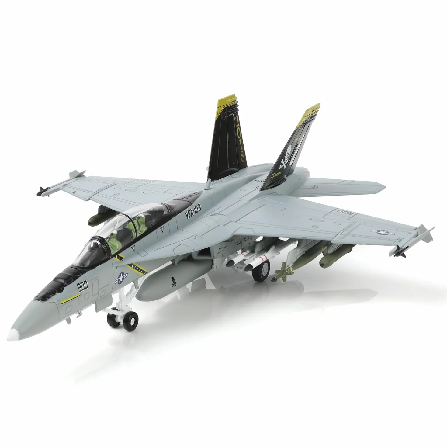 NUOTIE F/A-18 Super Hornet 1/100 VFA-103 Jolly Roger Modello da Caccia in Metallo Pressofuso
