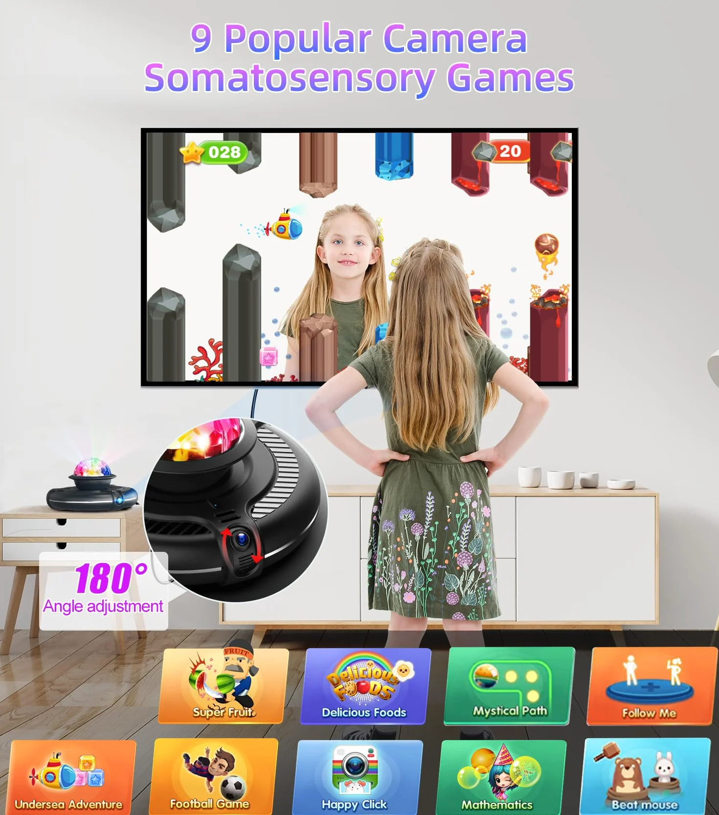 FWFX Tappetino da ballo elettronico per bambini e adulti, gioco musicale per 2 giocatori
