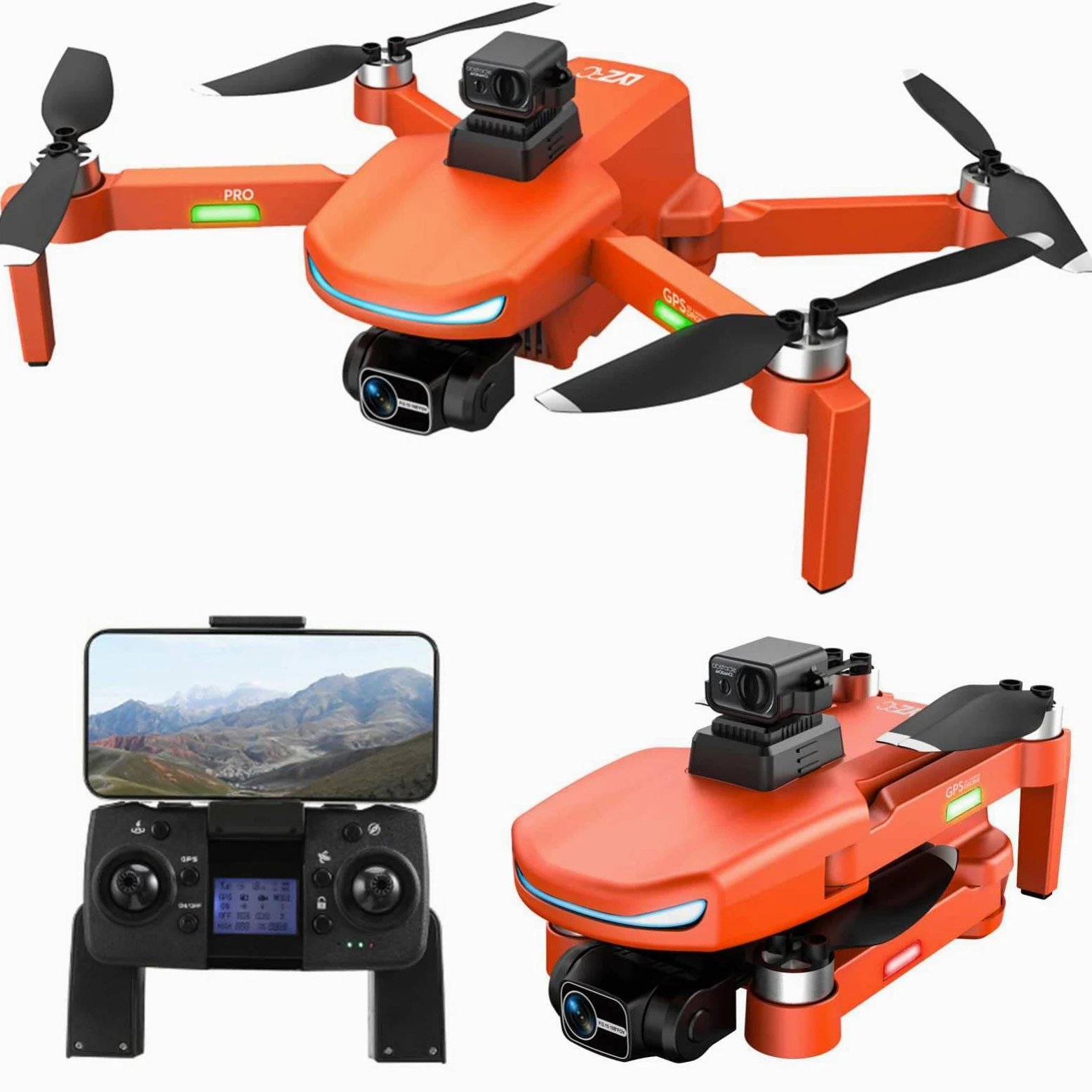 Drone con telecamere con Fotocamera per Adulti 4K, Fotocamera con Gimbal a 3 Assi Drone con Fotocamera, prevenzione degli Ostacoli, quadricottero Senza spazzole con Trasmissione 5G
