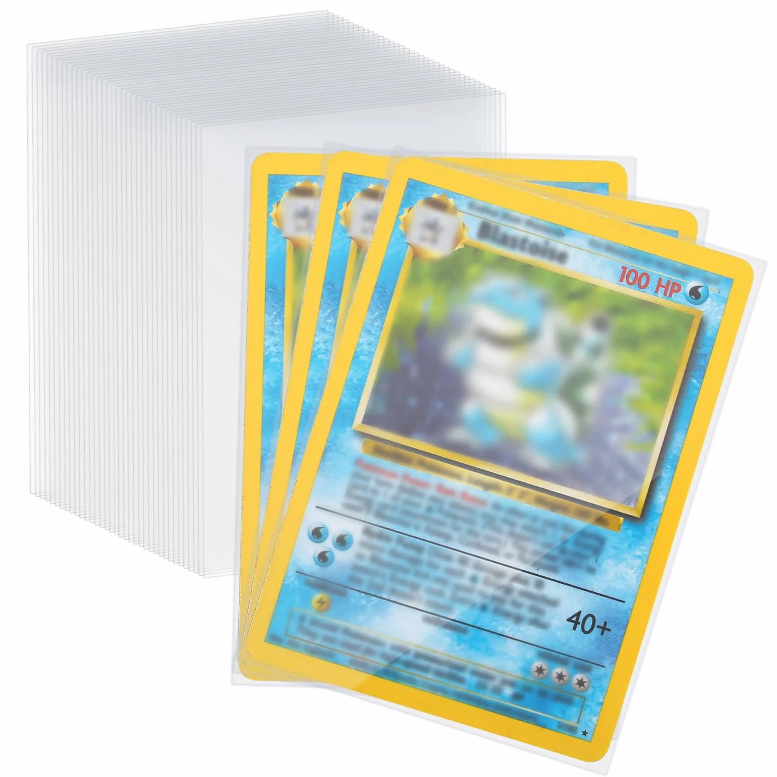 Buste Proteggi Carte, 100 Pezzi Trasparenti Bustine Carte 66 X 92 MM 0.1MM Tasche Vuote per Da Collezione Pokemon Magic