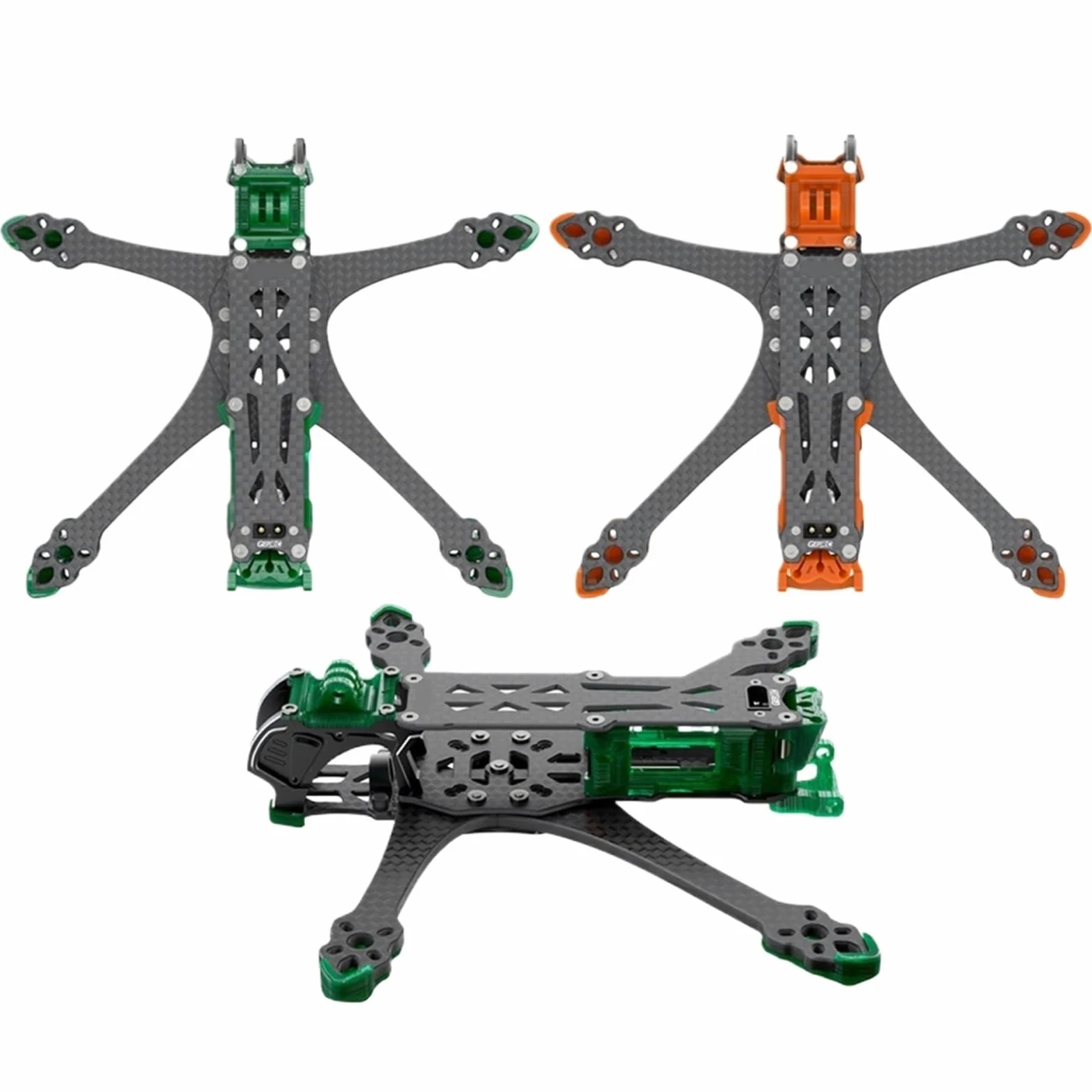 Kit telaio drone, compatibile con DJI, O4 Air Unit Pro, 3K | MK5 O4 Pro, 5 inch, telaio DC o wide X, fibra di carbonio, supporto camera 20mm(GEPRC MK5 (Orange))