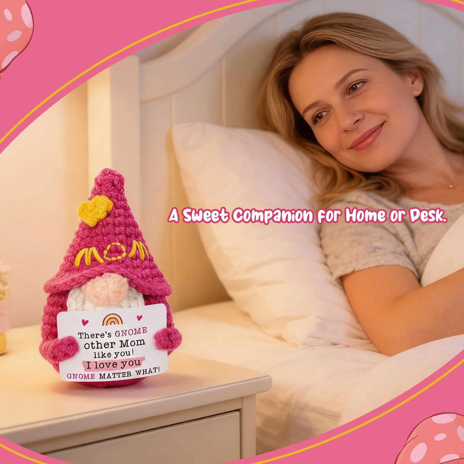 Regalo Motivazionale Maglieria Gnomi di Natale in peluche Regalo per la Festa della Mamma Regalo di Compleanno Decorativo Portafortuna Divertente e Artigianale per Casa e Ufficio