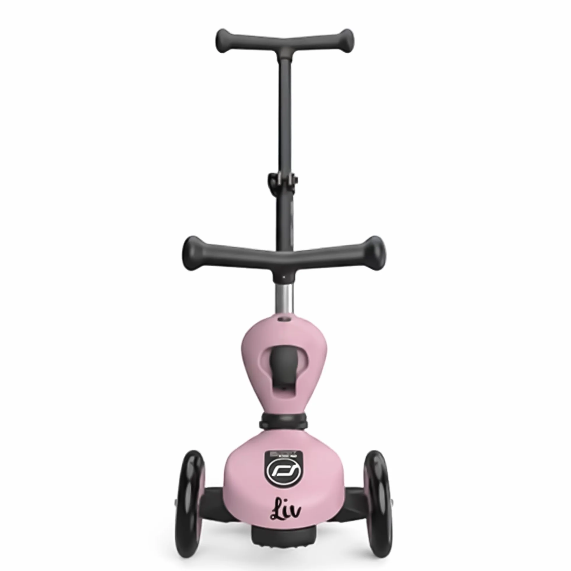 Scoot and Ride Highwaykick 1 Push & Go Wildberry 2 in 1 con seduta e barra di spinta altezza regolabile per bambini da 1 a 5 anni