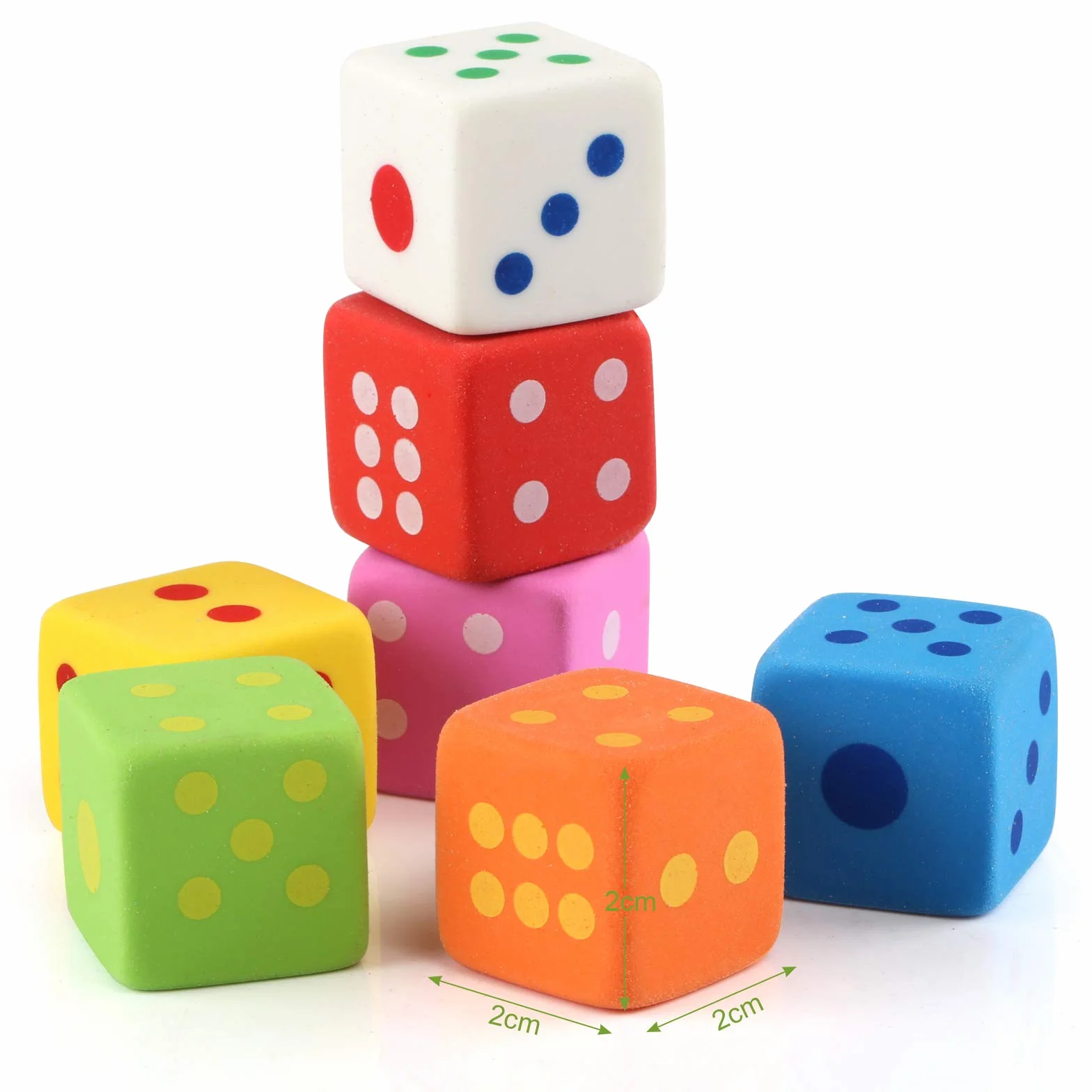 Kesote Gomma per Cancellare Matita Gomma a Forma di Dado Gomma da Cancellare di Multicolore Regalino per Bambini, Set di 24