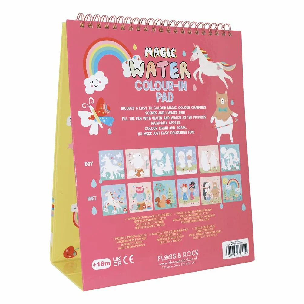 Floss & Rock Rainbow Fairy Magic Color Changing Watercard Art Pad 210mm 6 fogli