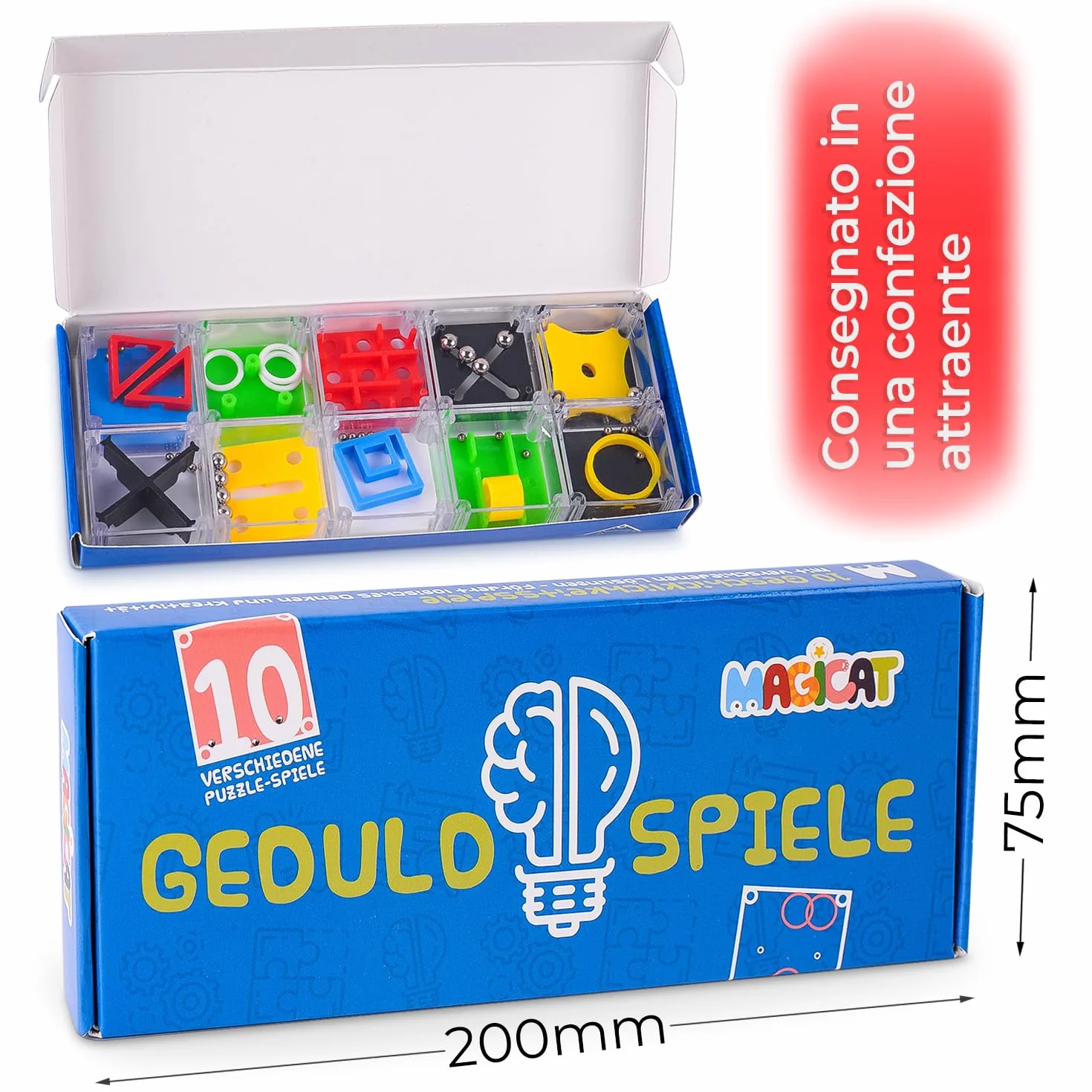 Magicat Set 10 Cubi Rompicapo Puzzle per Bambini e Adulti