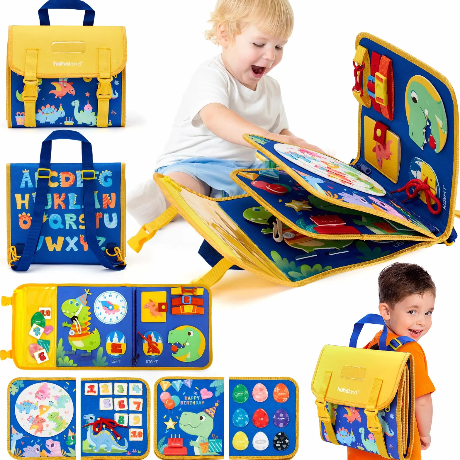 Montessori Busy Board Pannello Sensoriale 18 attività Giochi Educativo Bambini 2 3 Anni