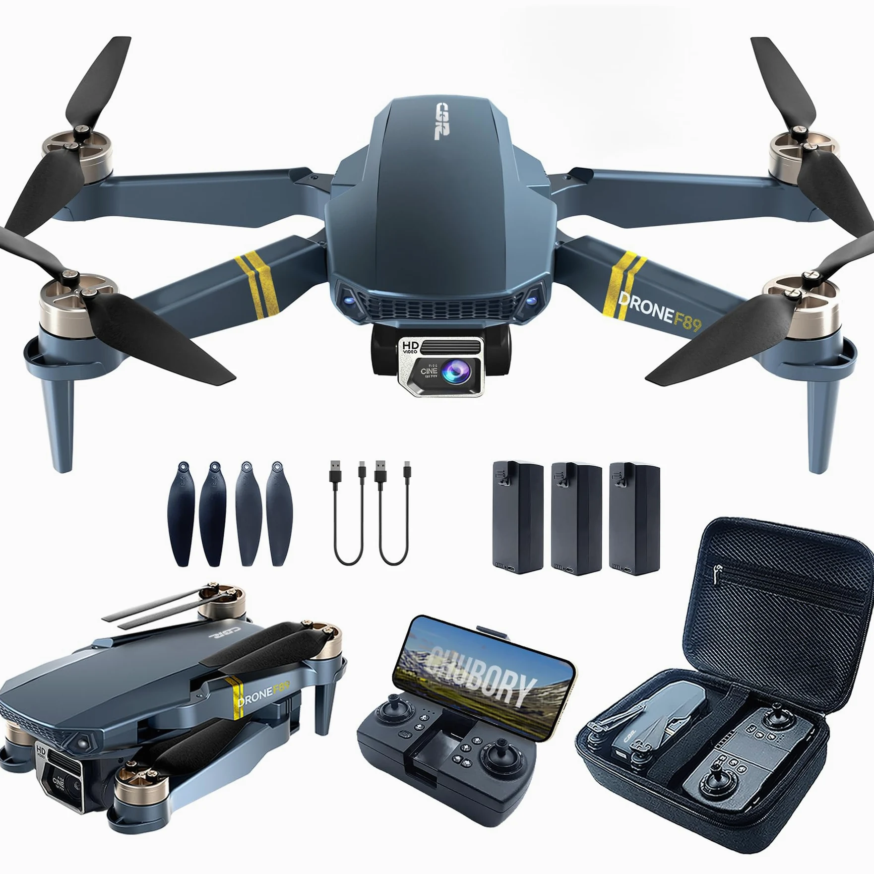 Drone con Telecamera 4K HD per Principianti, 84 Minuti di Volo (3 Batterie), 800m Portata WiFi FPV, Motore Brushless, F89-IT-260430-3
