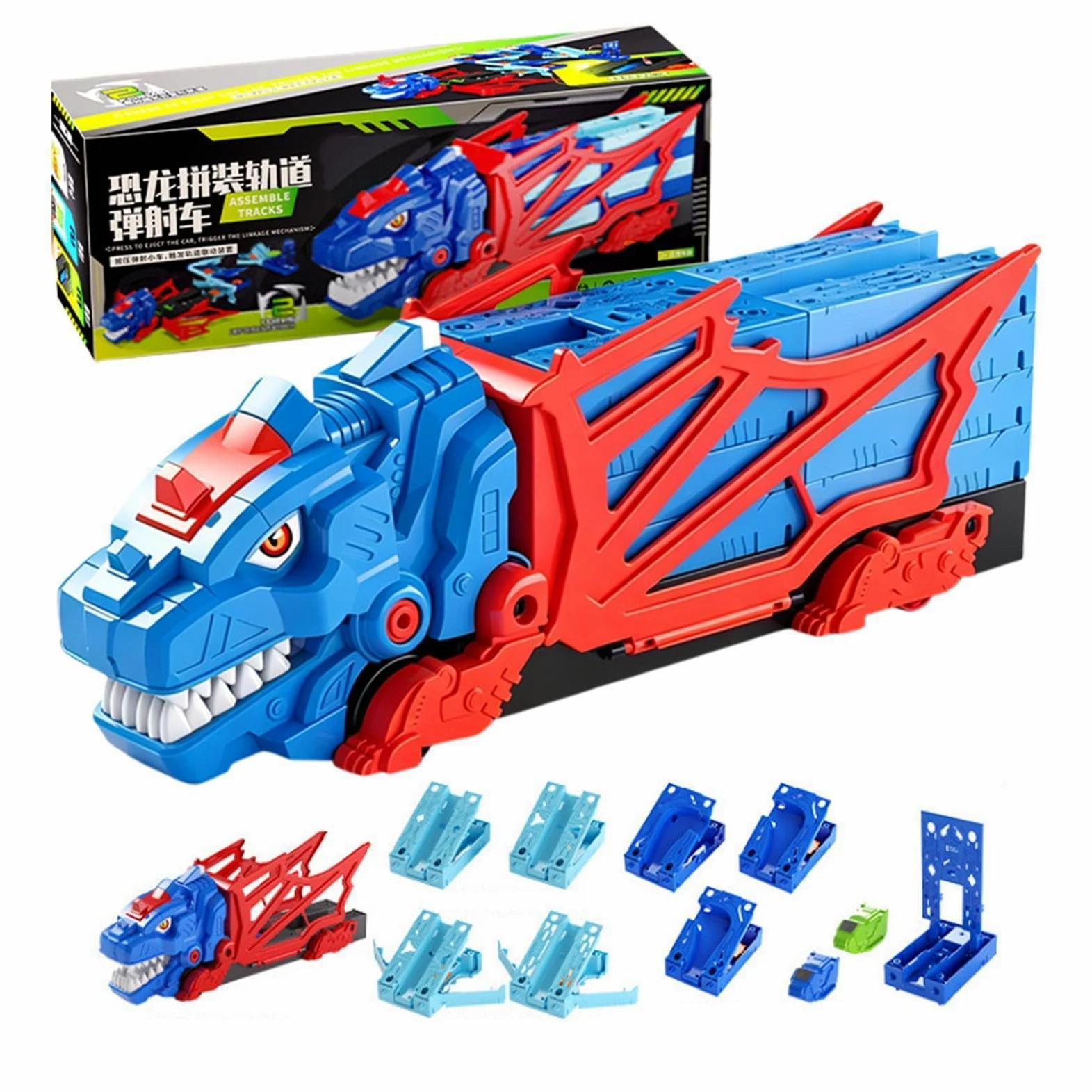 Generico Pista Dinosauri Giocattoli Set Educativo Colorato Di Veicoli | Set Giocattolo Pista Dinosauri Con Veicoli Per Bambini, Da Interno, Giardino, Casa, Regalo Di Compleanno E Viaggio