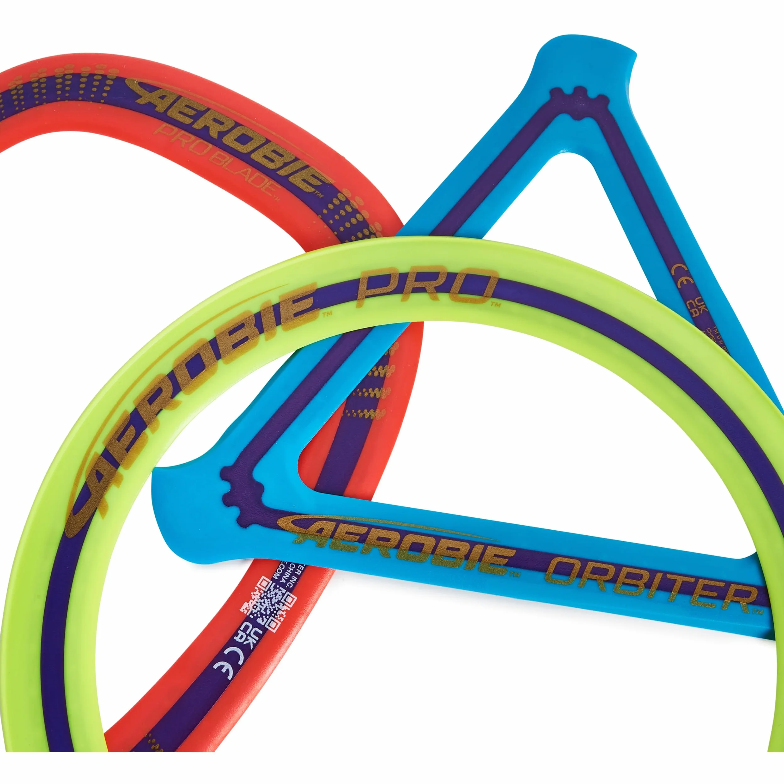 Aerobie- Trappole Confezione combinata con 3 Anelli Volanti Ring Orbiter Boomerang e PRO Blade, Multicolore, Youth Large / 11-13, 6065789