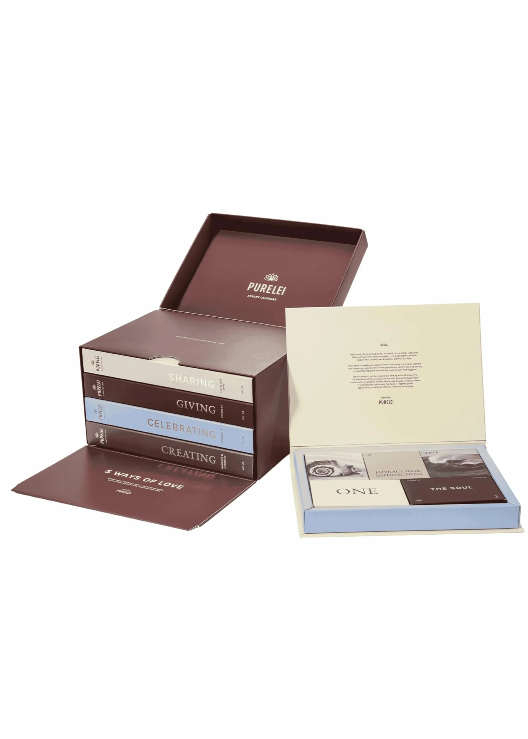 Purelei calendario avvento gioielli 2025 (Oro) – 25 pezzi esclusivi di gioielleria per ogni occasione – Calendario avvento – Confezione sostenibile e riutilizzabile – Regalo per donne