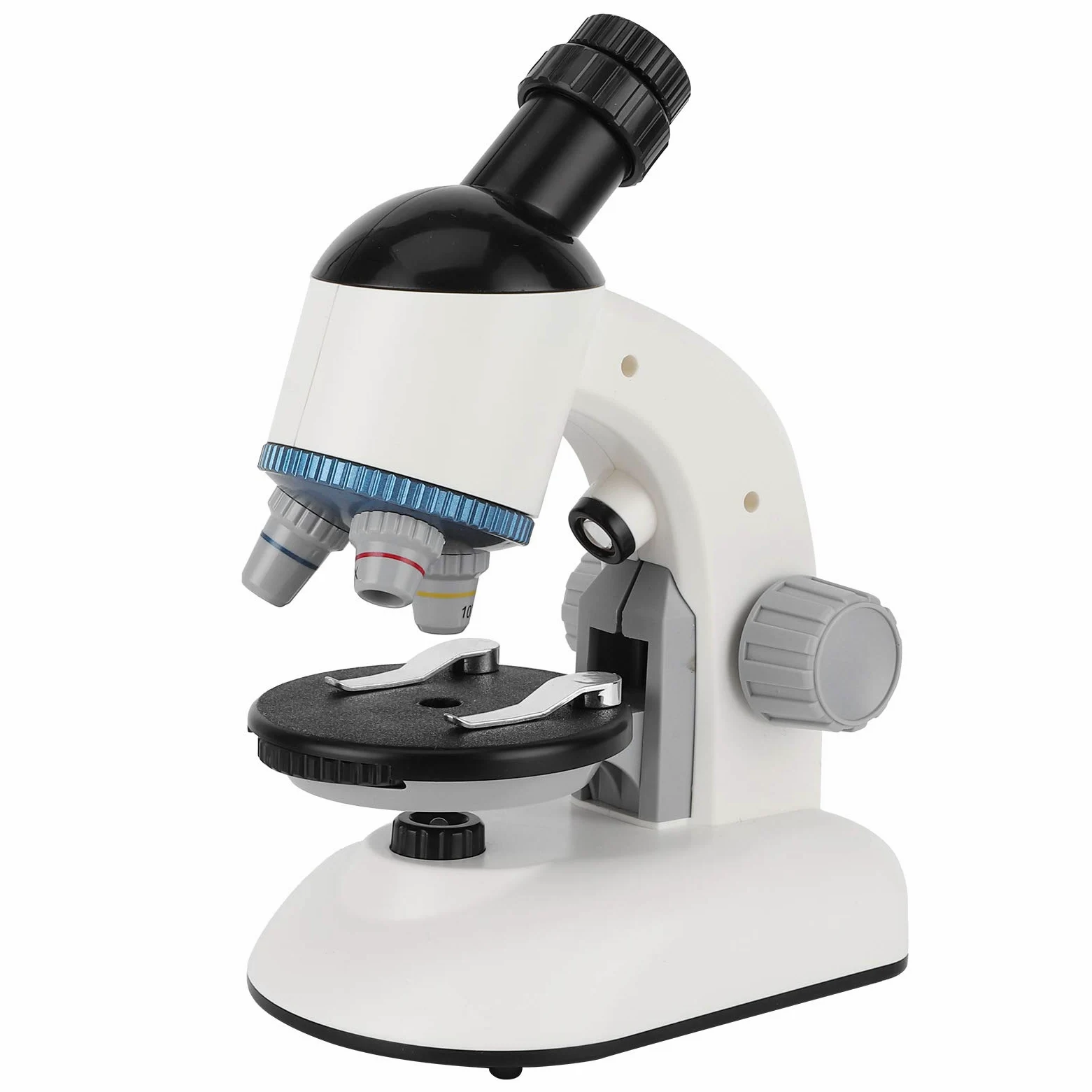 Microscopio per Bambini 40X-1200X con Testa Rotante a 360 Gradi, Giocattoli Educativi per Bambini Principianti (Bianco)