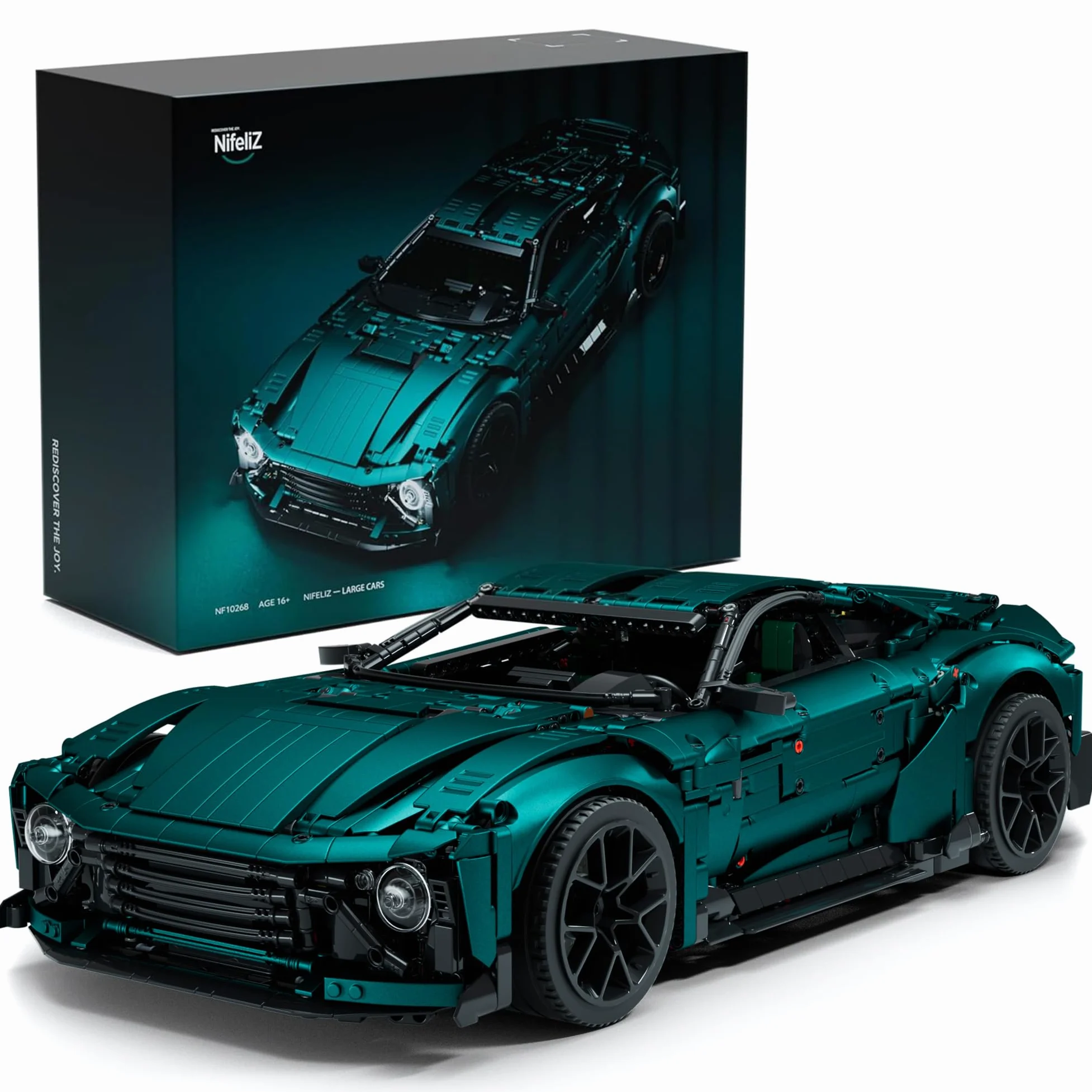 Nifeliz Modellino di Auto da Costruire per Adulti, Auto Set di costruzioni per l'arredamento della casa o dell'ufficio, Regalo Collezione per Uomo o Donna, Lui o Lei (3374 pezzi, NF10268)
