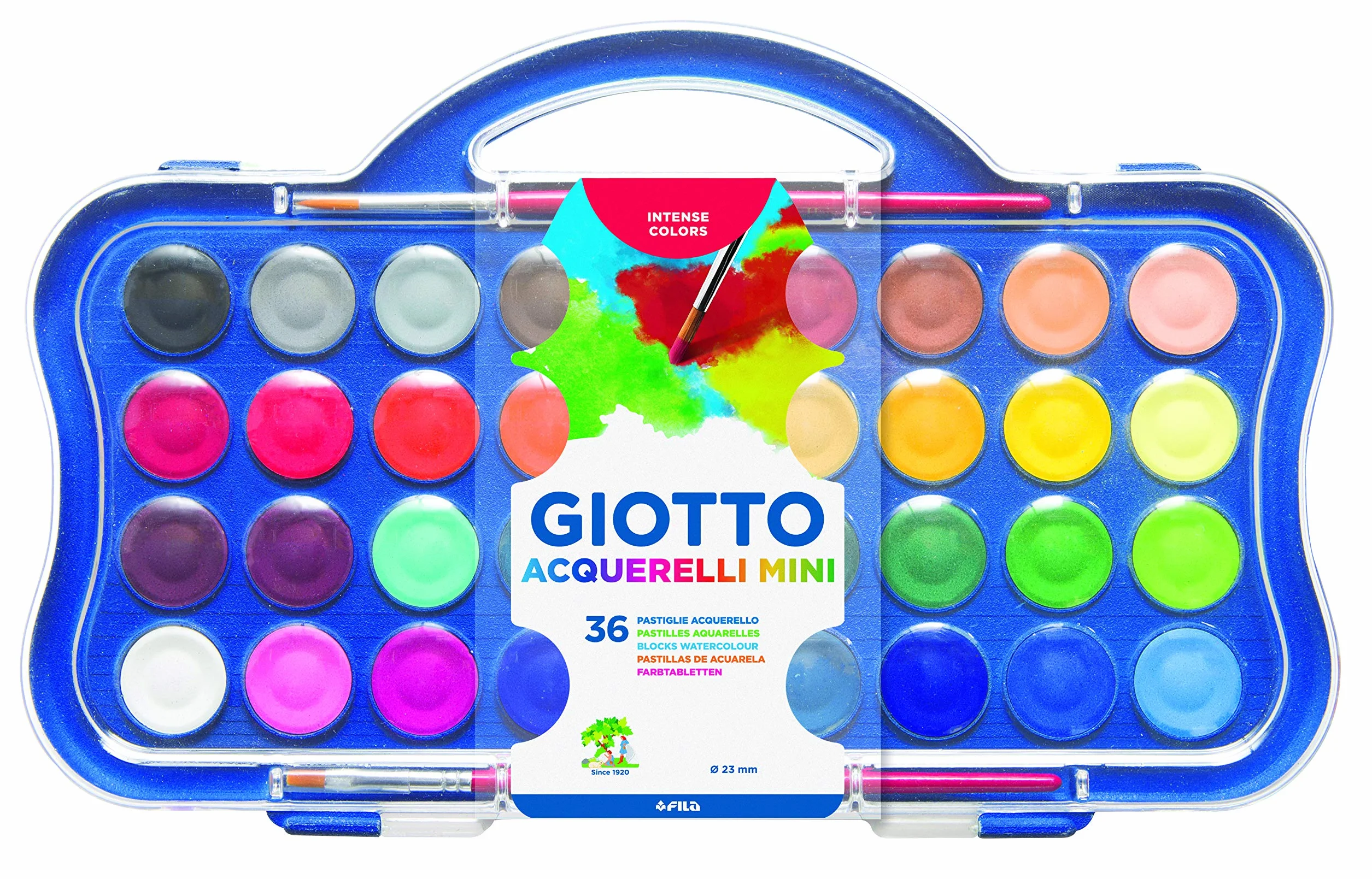 Giotto Box 36 Acquerelli Mini, Assortiti, Set da 3 pezzi