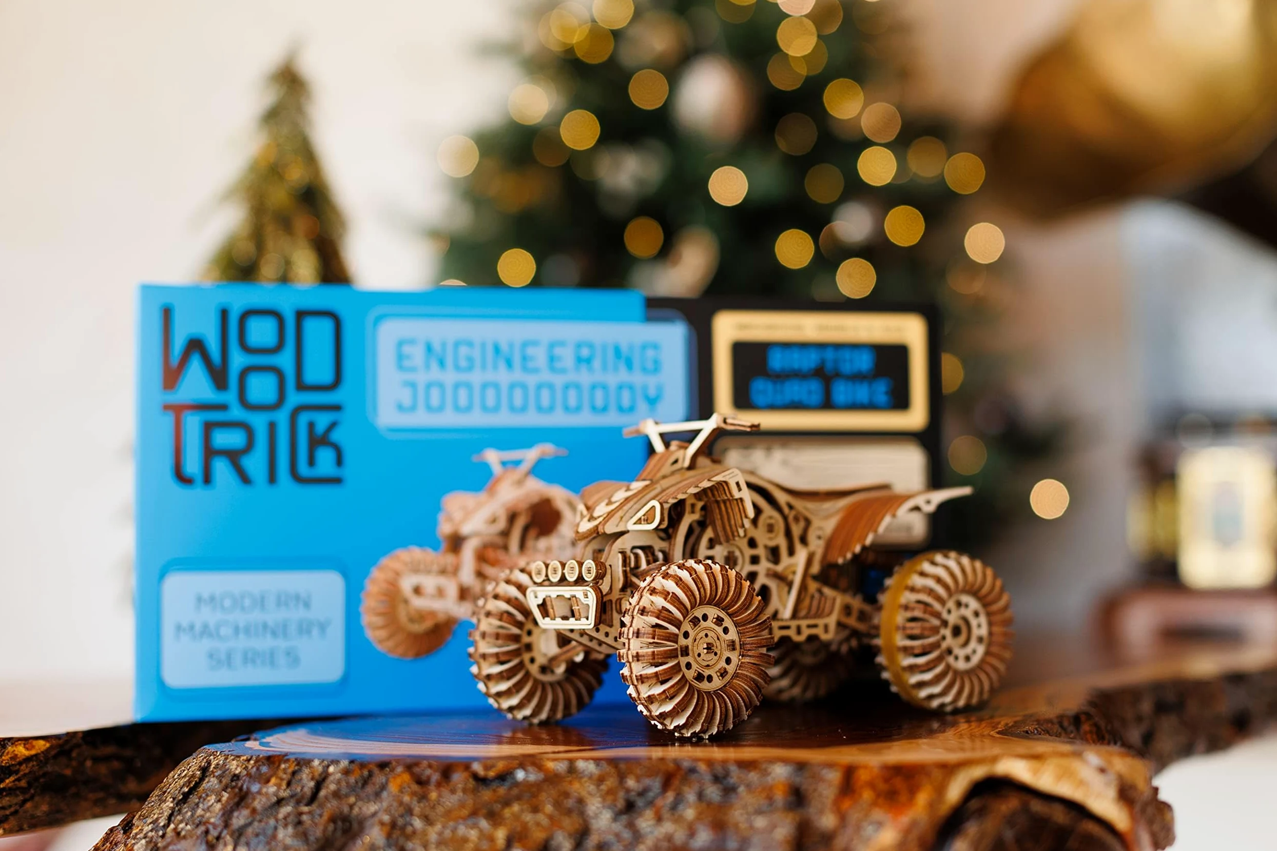 Wood Trick Raptor Quad Bike Puzzle 3D di Legno per Adulti da Costruire | [339 Pezzi] Rotola Fino a 9,1 m - Kit di Montaggio Meccanico in Legno DIY per Adulti