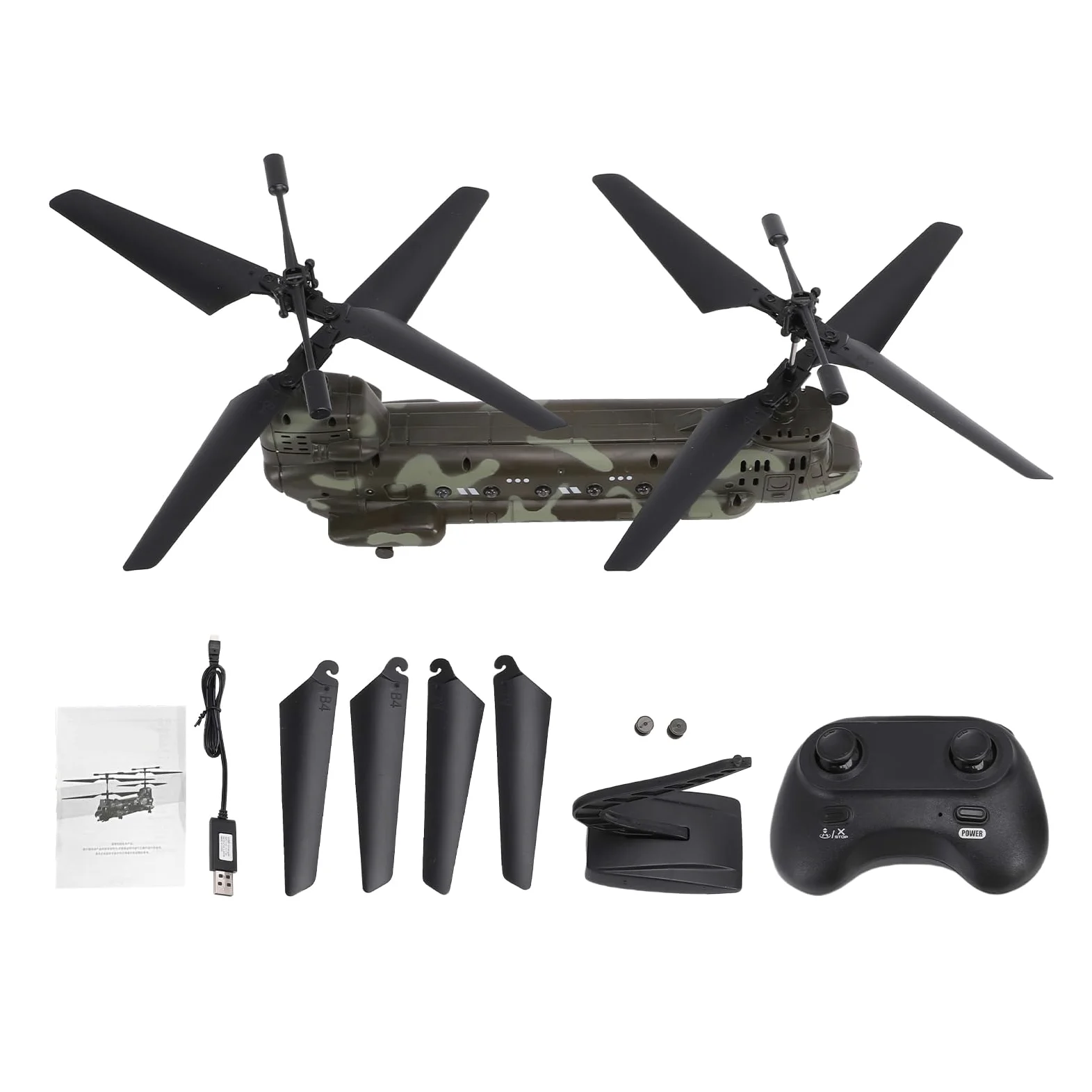 Elicottero RC da 2,4 GHz con Telecamera HD, Luci a LED per il Mantenimento Dell'altitudine per la Fotografia Aerea, Volo Indoor e Outdoor
