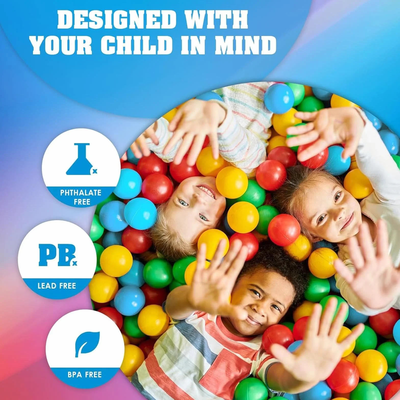 50 Pezzi Palline Di Plastica Per Piscina Bambini, 7cm Palline Di Plastica Colorate Gioco, Gioco Per Bambini Infanzia Per Riempire Piscine Tende, Multicolore