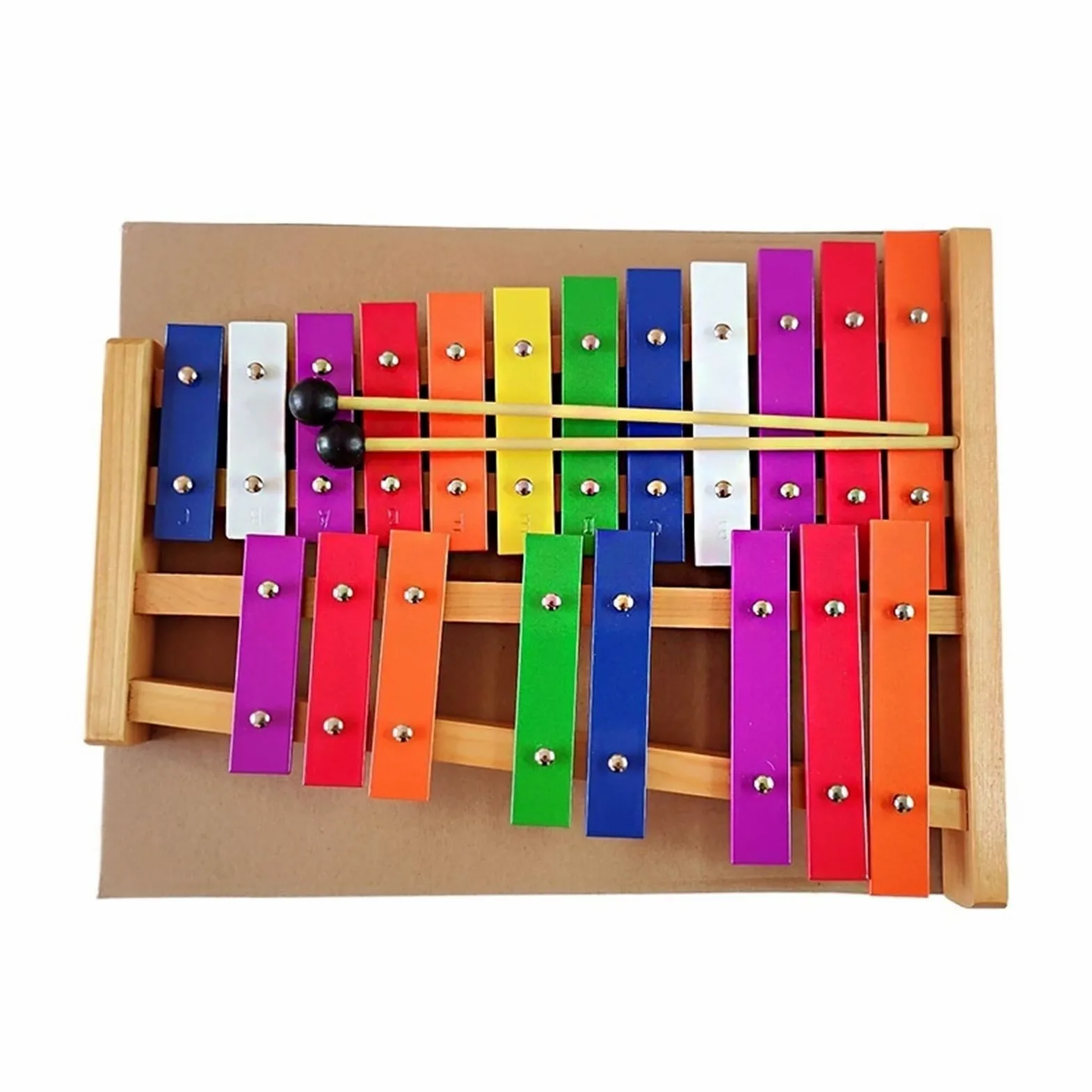 Xylophone, 20 Tones | Strumento con base in legno e pezzi in alluminio