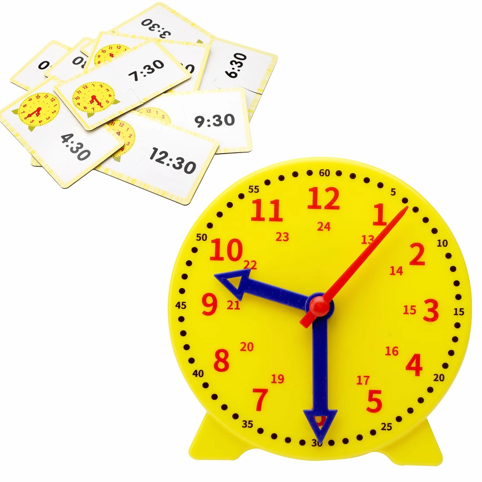 APOMOONS Orologio Educativo, Giocattolo per Lapprendimento con Lancette delle Ore E dei Minuti,Orologio Didattico per Imparare A Leggere L'Ora per Ragazzi,Ragazze