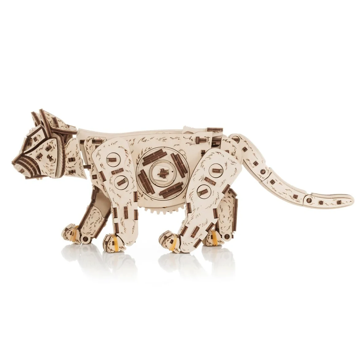 Puzzle in legno 3D per adulti, meccanico con gatto 3D, set da costruzione, 236 pezzi, puzzle in legno per animali domestici, fai da te, modellismo, artigianato in legno, giocattolo regalo