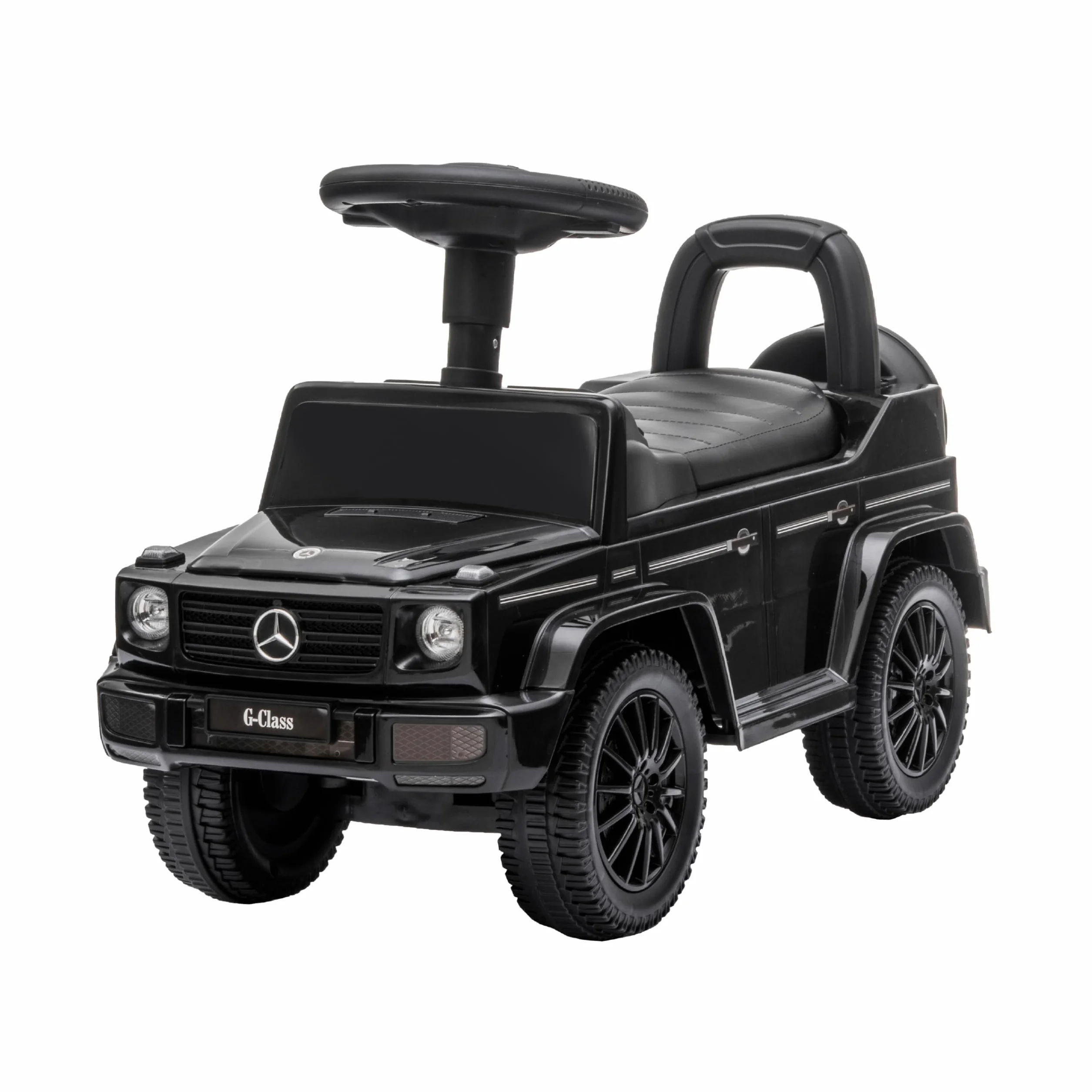Baroni Toys Mercedes SUV Ride-On dla Dzieci 1-4 Lat, Fari LED, Suoni Realistici, Czarny 69.5x29x43 cm