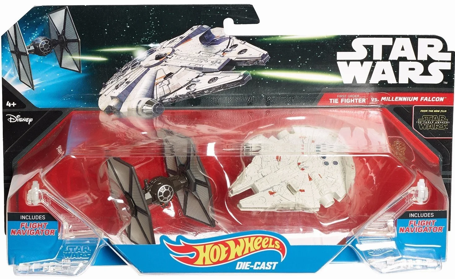 Mattel Hot Wheels Star Wars: The Force Awakens First Order TIE Fighter vs. Millennium Falcon Starship