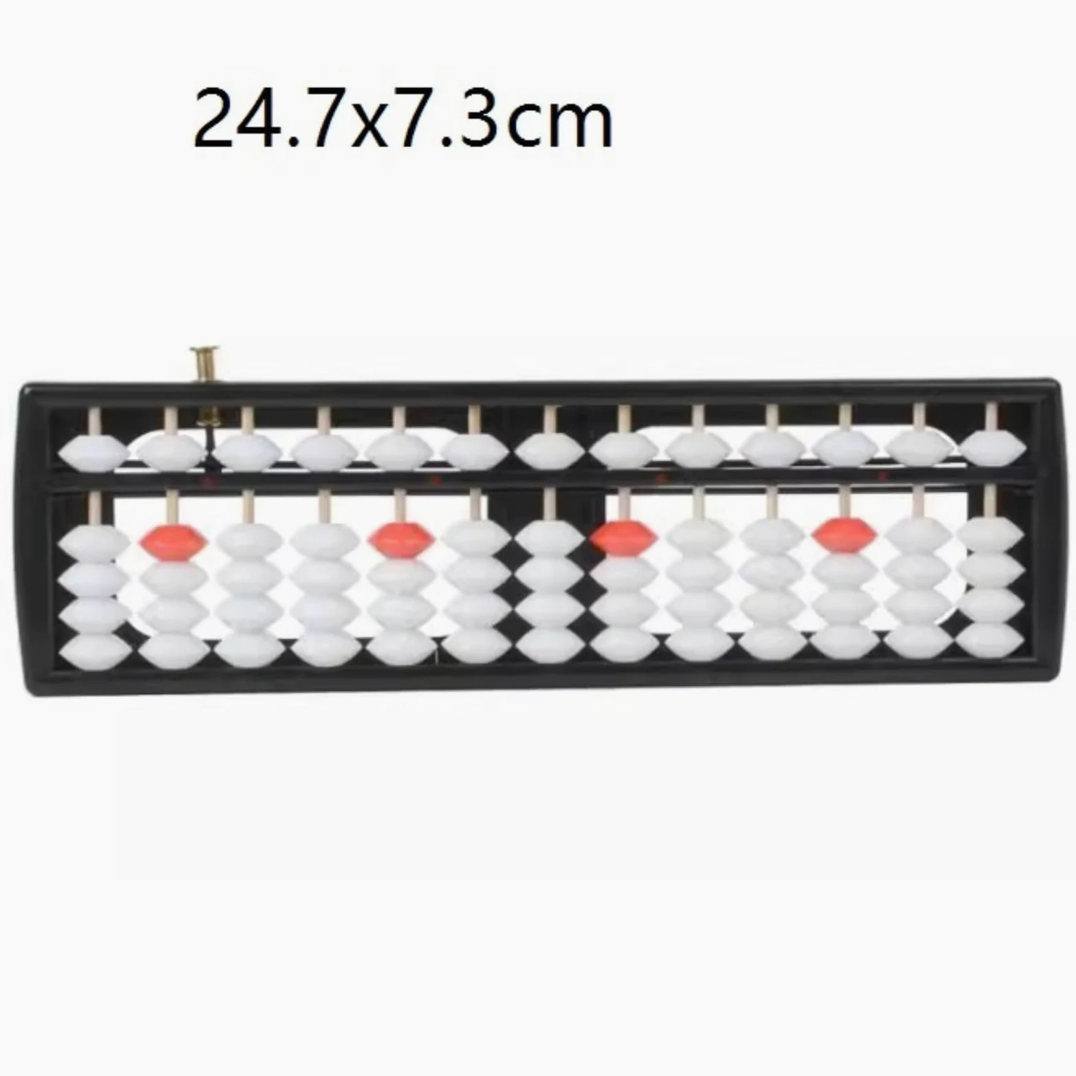 Pallottoliere Abaco Matematica Apprendimento Matematica Educativa Apprendimento Fornitura con Pulsante di Ripristino 13 Righe 5 Perline Abaco di Plastica Abaco(Black)