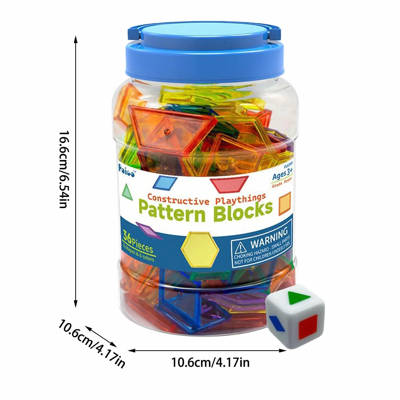 140 pezzi modelli traslucidi per manipolatori da tavolo luminosi accessori forme geometriche per primi giochi educativi (trasparente, 17 x 11 x 11 cm)