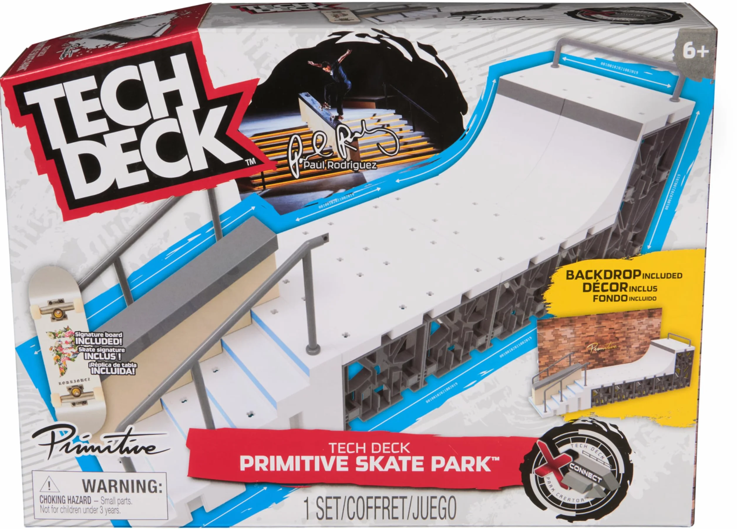 Spin Master Tech Deck, Primitive X-Connect Skate Park, Set con rampa da Personalizzare e Costruire con Fingerboard Esclusivo, Giocattoli per Bambini dai 6 Anni in su