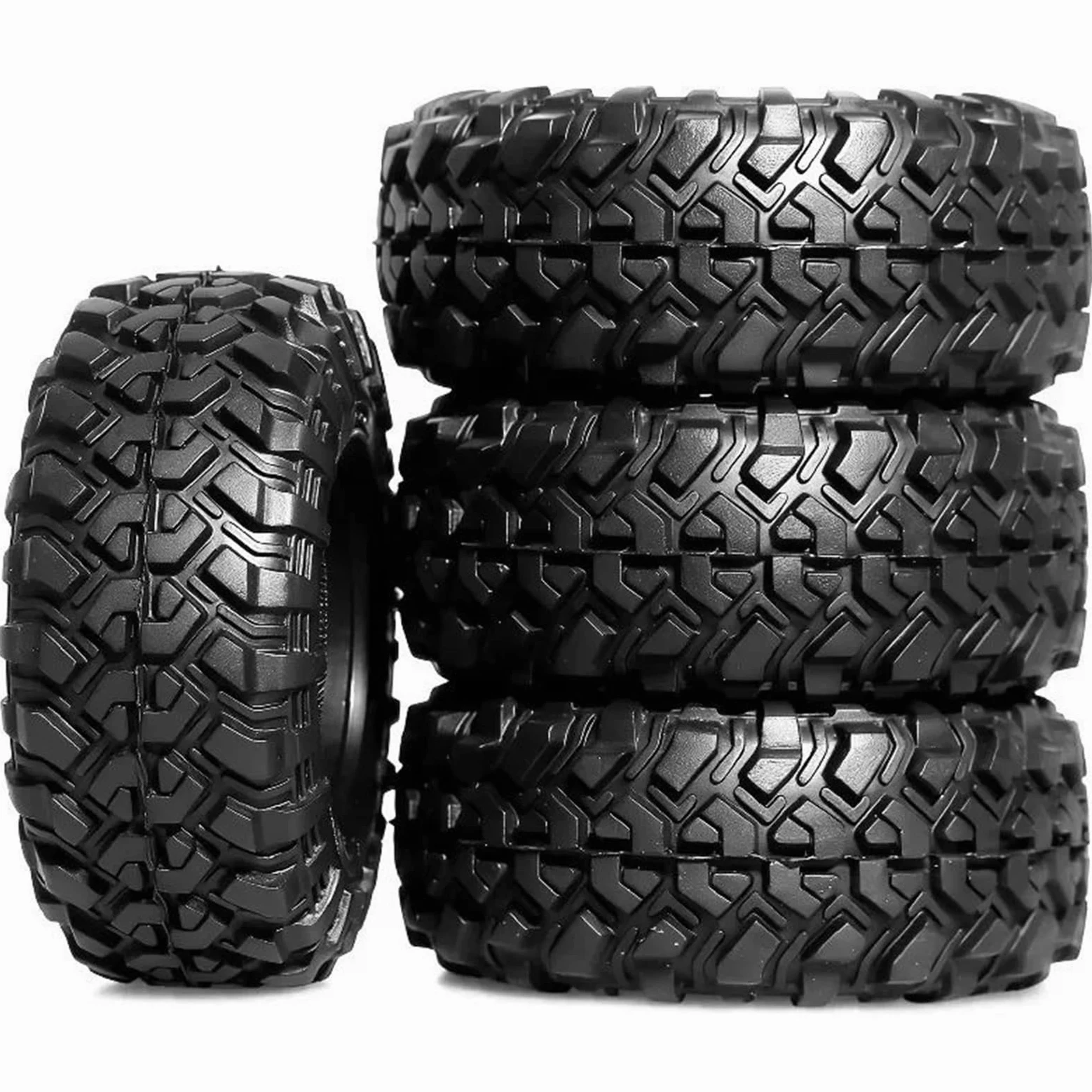 Per Trx4m Per Axial Per Scx24 Trxs Ax24 1/18 1/24 Rc Auto 4 Pezzi 1.3In Pneumatici Cingolati Morbida Gomma Appiccicosa Diametro Esterno 64mm Ricambi Modellini RC