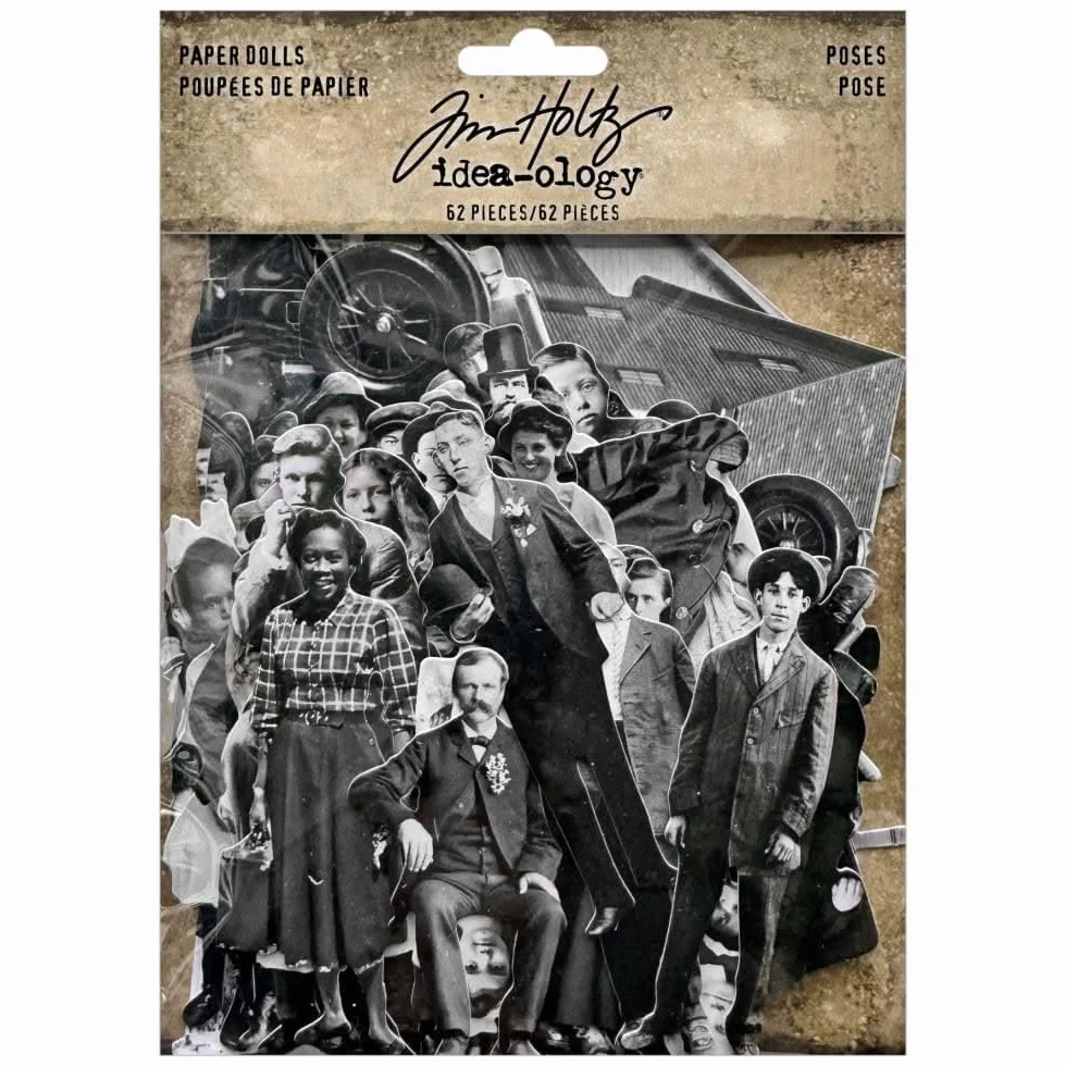 Paper Dolls Poses Tim Holtz Idealogia, 62 Pezzi