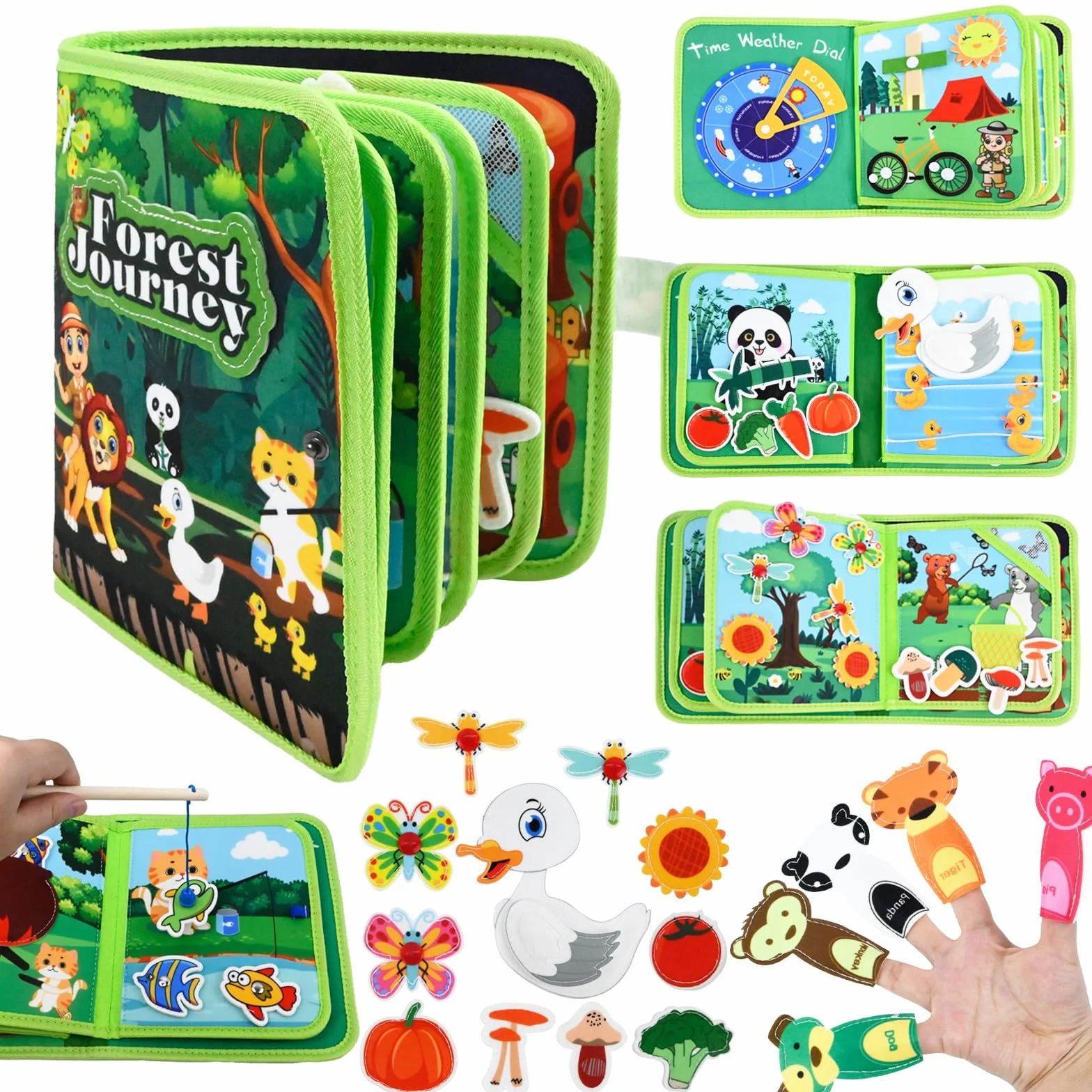 Busy Board Montessori 1 Anno, Quiet Book Sensoriale Educativo Feltro Valigetta Giochi Montessori 1 2 3 Anni, Giochi Libro Interattivo Tavolo Pannello attività Didattici Regalo Bimbo