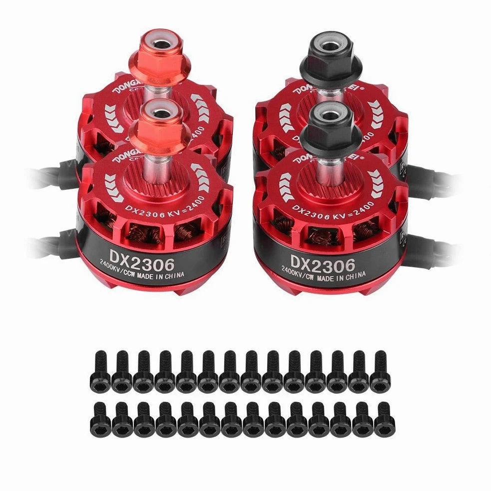 Motore Brushless RC Drone 4pcs DX2306 2400KV 2-4S Motore CCW Brushless CW CCW per X210 X220 250 Racing Drone
