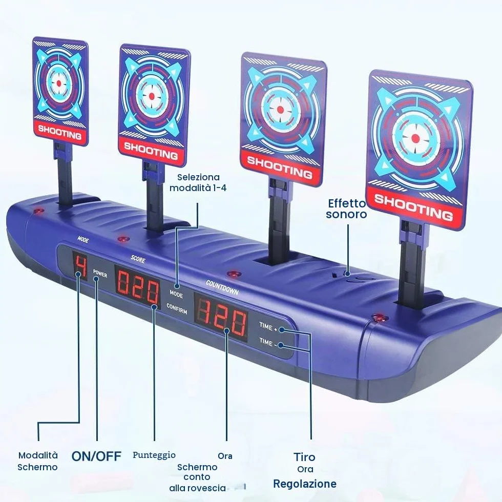 Bersaglio per Nervo Intelligente Automatico con Effetto Sonoro per Pistole Nerf N-Strike Elite/Mega/Rivale