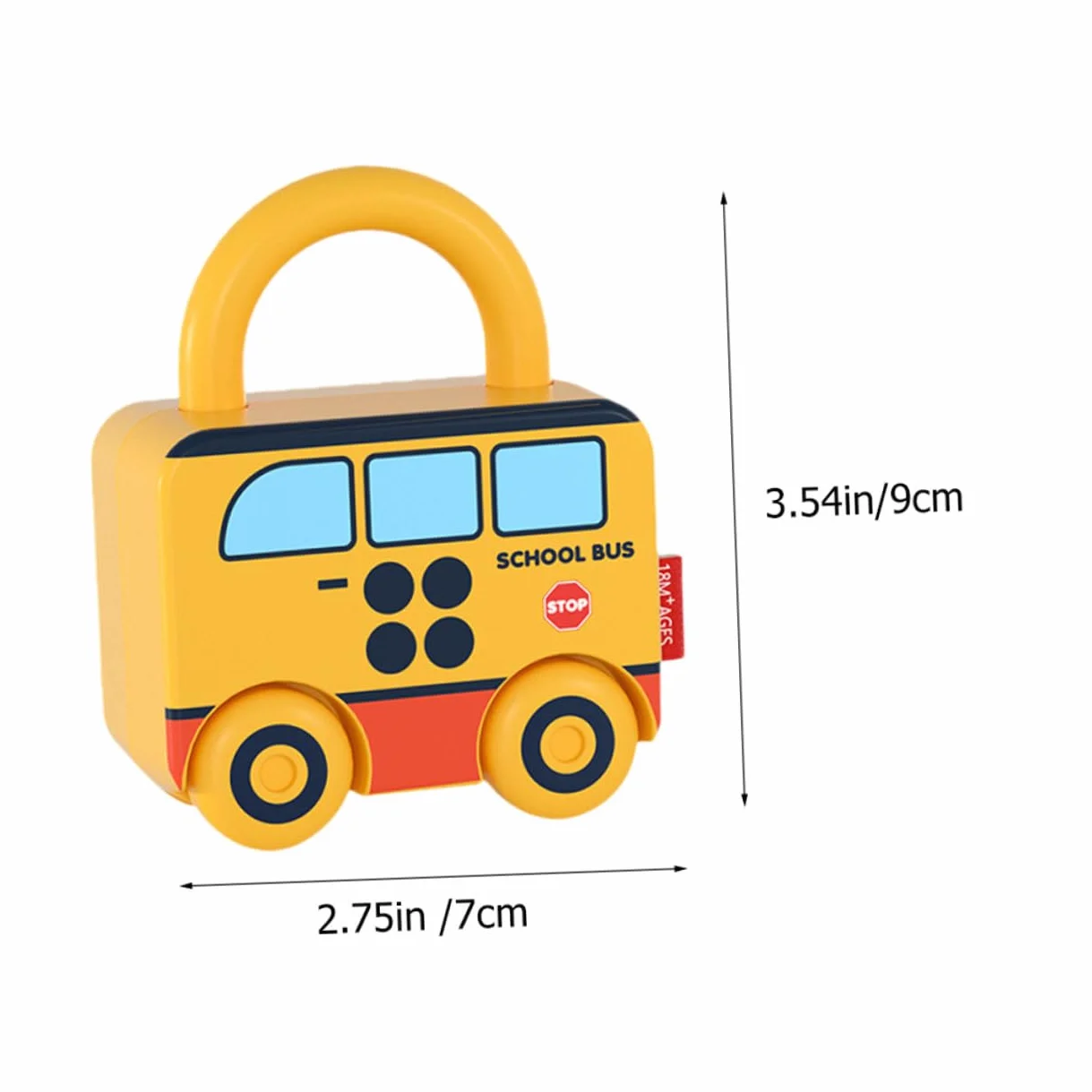 BESPORTBLE 3 Pezzi Giocattolo Lucchetto e Chiave Forma Autobus Giocattoli Auto Scorrevoli Chiavi Abilità Motorie Fini Ragazzo Ragazza