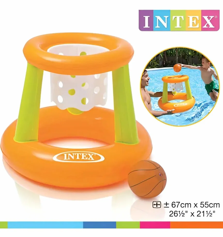 Intex Set da basket, 67 x 55 cm, colore: arancione/verde