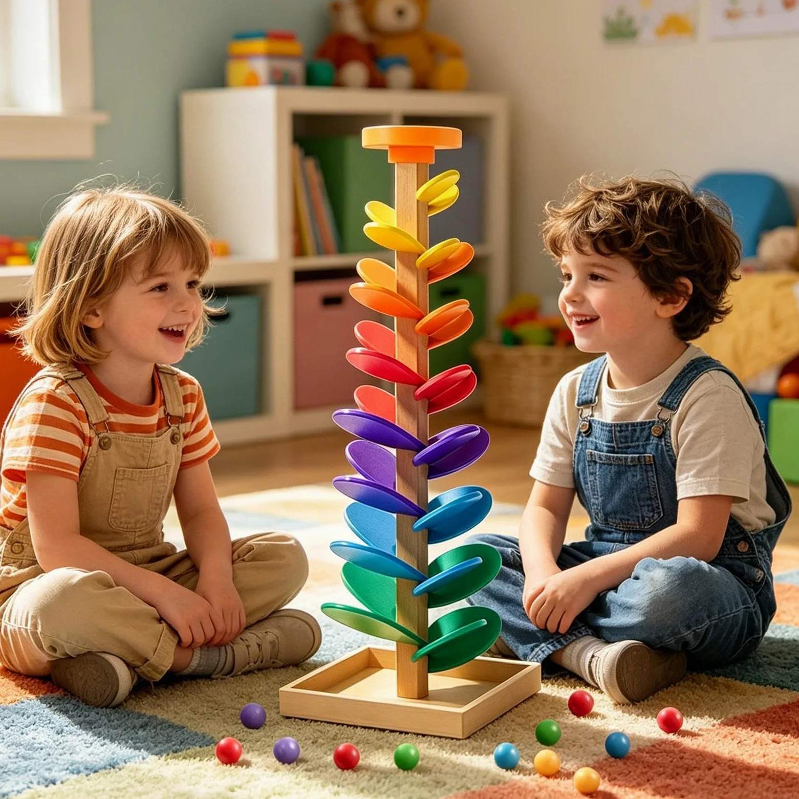 Pista di Biglie Giochi Musicali Con Biglie A Caduta E Smistamento | Giochi Di Percorso Con Palline Per Imparare I Colori Scuola 'Infanzia, Sala Giochi, Bambine E Bambini