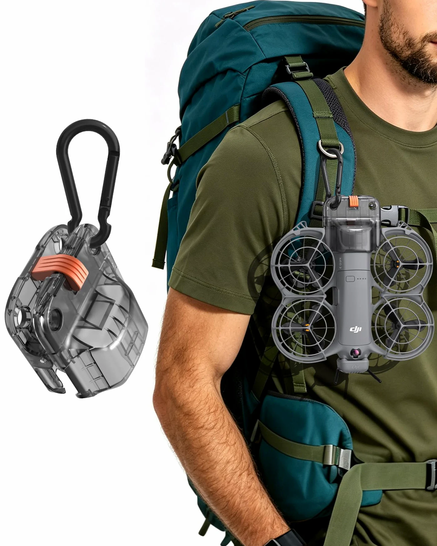 Protezione gimbal per drone DJI Neo 2 | Solo per DJI Neo 2, copertura cardanica compatta con moschettone per zaino, escursionismo, campeggio, viaggi e conservazione