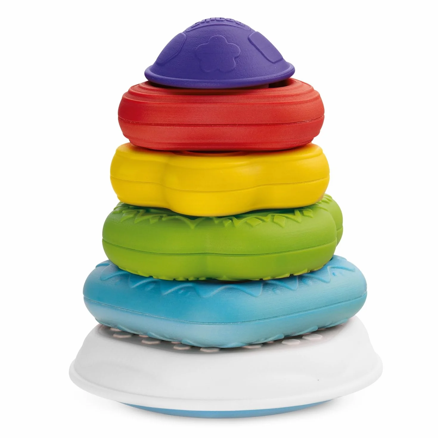 Chicco Torre Anelli 2in1 Gioco Impilabile, Centro attività, Gioco Forme Incastri e Texture Differenti, Sviluppo Manualità e Coordinazione, Regalo Bambino, 6-36 Mesi