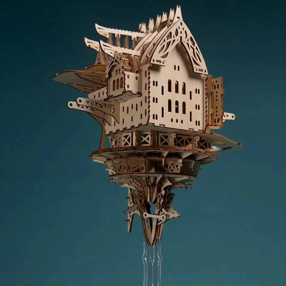 Generico Puzzle 3D in Legno per Adulti, Kit Modello Castello Fantasy da 699 Pezzi da Costruire - Kit Creativi di Ornamenta in Legno a Forma di Castello Ideale Regalo per Gli Appassionati di Puzzle